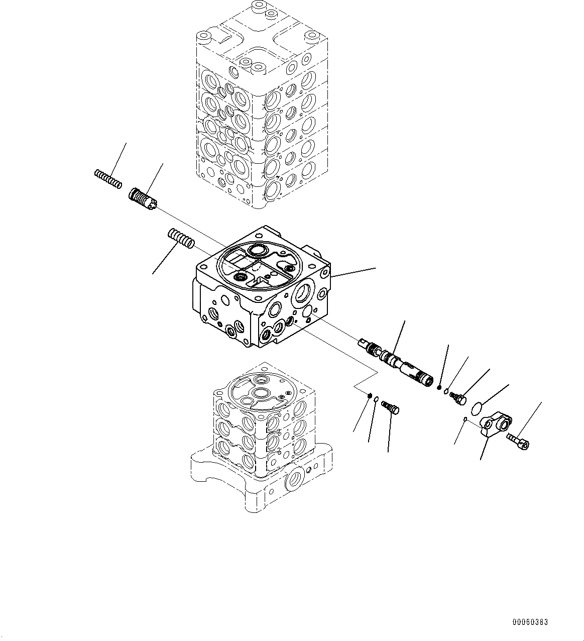 Схема запчастей Komatsu PC138US-8 - УПРАВЛЯЮЩ. КЛАПАН, ВНУТР. ЧАСТИ (/) (№-) УПРАВЛЯЮЩ. КЛАПАН, ДЛЯ KUK