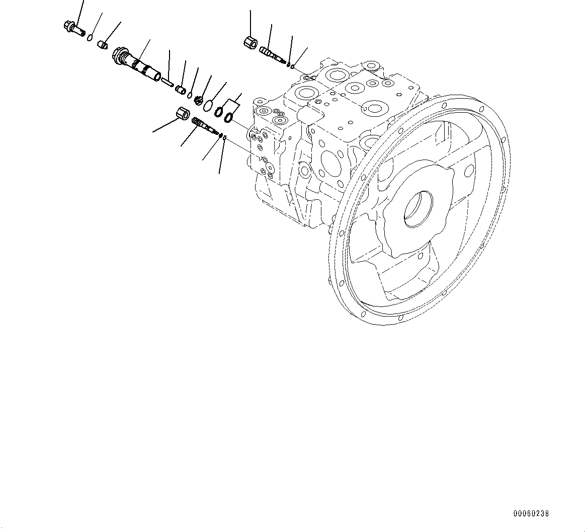 Схема запчастей Komatsu PC138US-8 - ПОРШЕНЬ НАСОС, ВНУТР. ЧАСТИ (/9) (№79-) ПОРШЕНЬ НАСОС