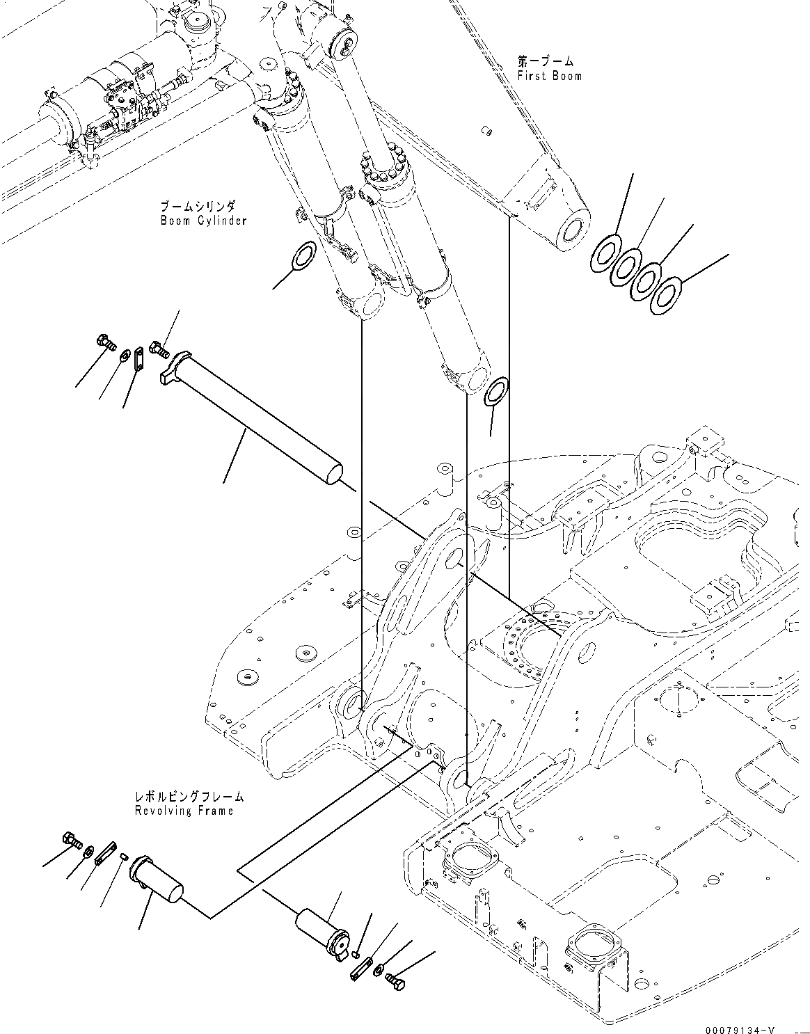 Схема запчастей Komatsu PC138US-8 - ПАЛЕЦ СТРЕЛЫ(№-) СТРЕЛА НИЖН. ПАЛЕЦ, С ДВОЙН. OFFSET СТРЕЛА, СТУПЕНИ