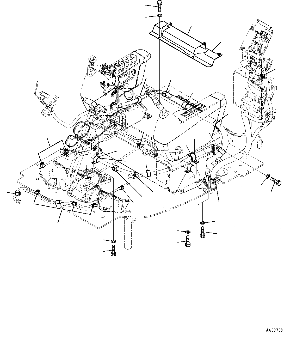 Схема запчастей Komatsu PC138US-8 - ОСНОВН. КОНСТРУКЦИЯ, ПРОВОДКА КРЕПЛЕНИЕ (№-) ОСНОВН. КОНСТРУКЦИЯ, L СТУПЕНИ ПЕДАЛЬ ТИП, С ЭКСТРЕНН. СТОП ПЕРЕКЛЮЧАТЕЛЬ