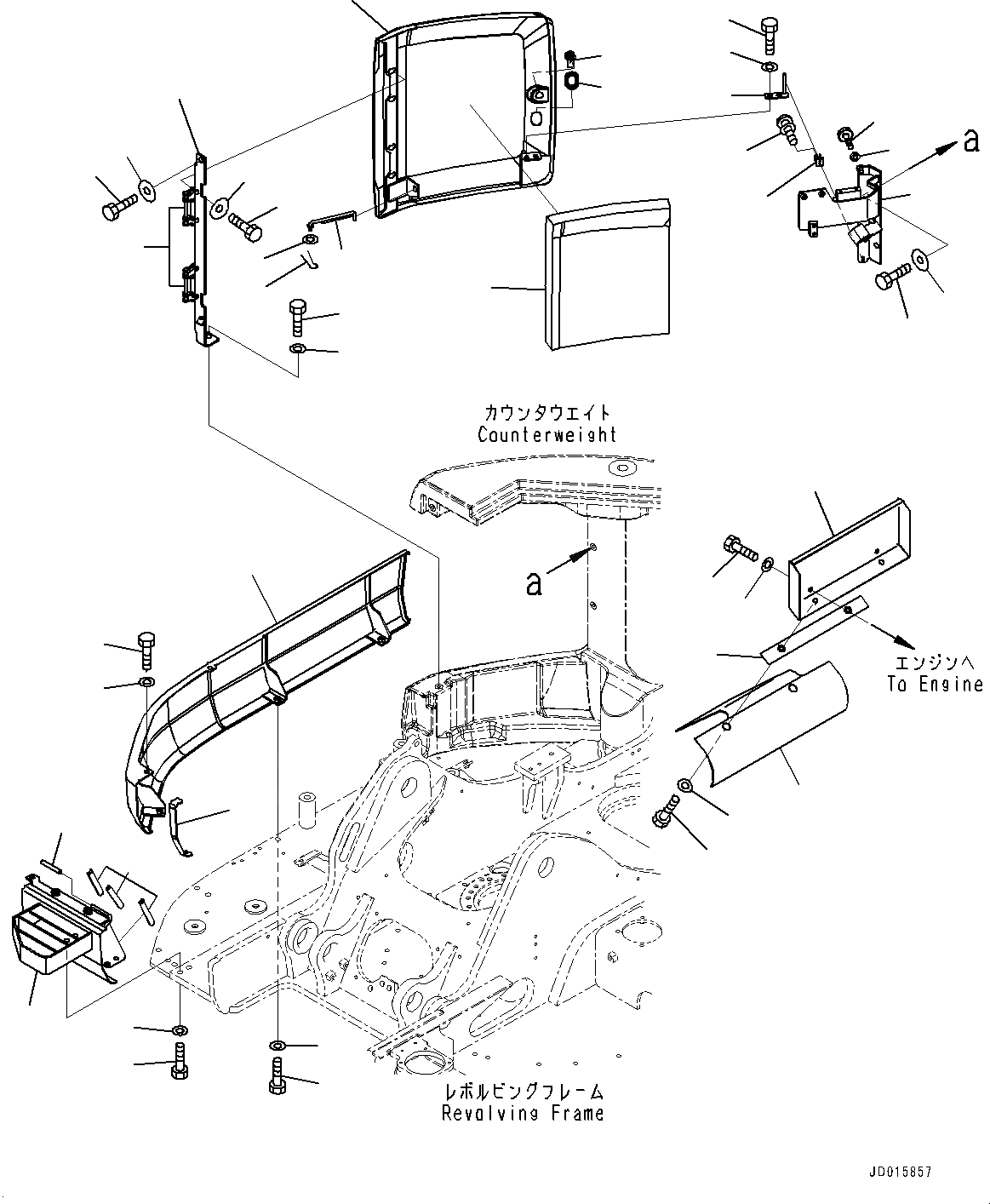 Схема запчастей Komatsu PC138US-8 - ПРАВ. COVER, (№-8) ПРАВ. COVER, EXTRA BAD ТОПЛИВН. И ПЛОХ. ТОПЛИВО СПЕЦ-ЯIFICATION, ВОДН.+DUST, ДОПОЛН. ФИЛЬТР.