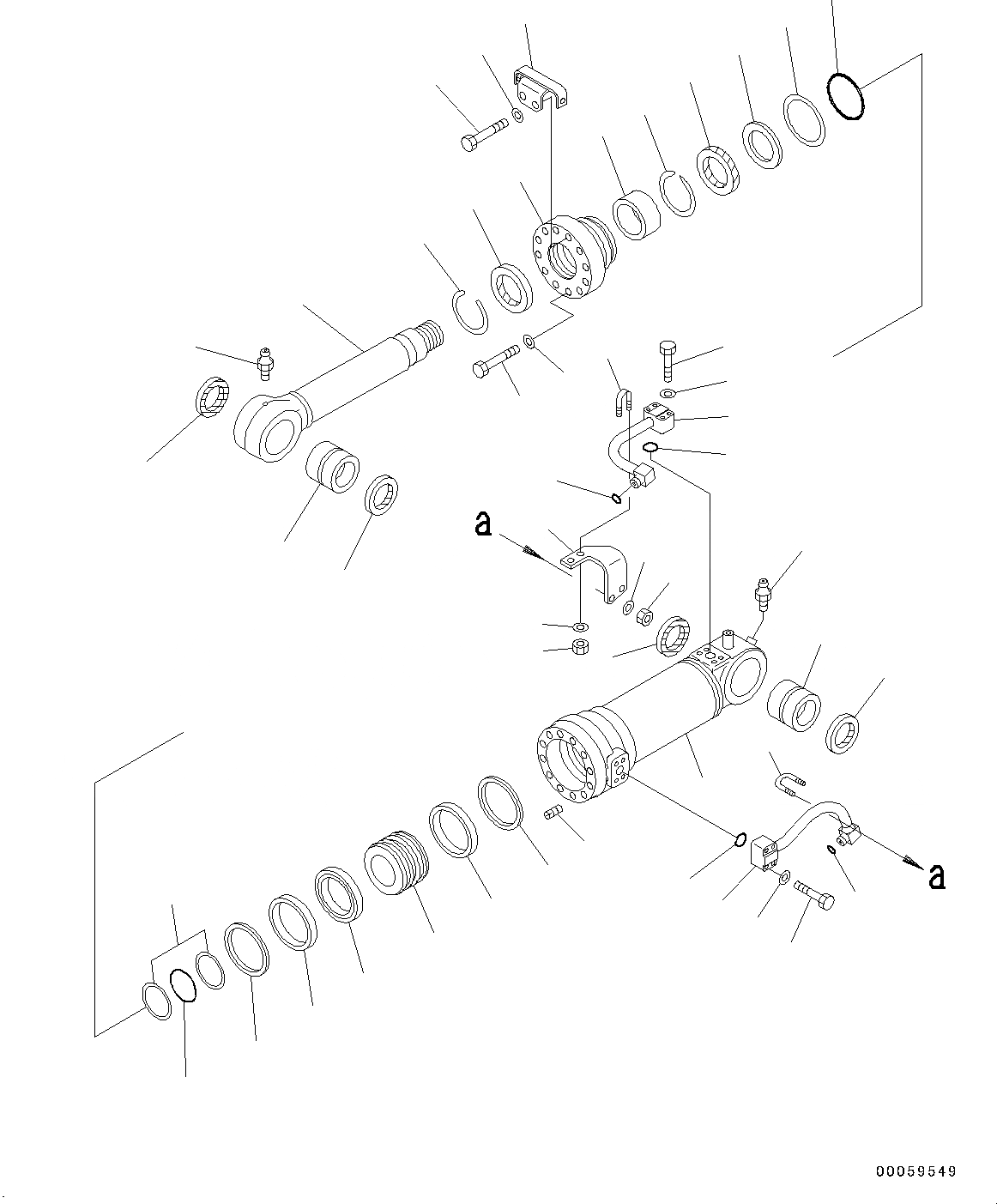 Схема запчастей Komatsu PC138US-8 - ЦИЛИНДР ОТВАЛА, ЛЕВ. (№-) ЦИЛИНДР ОТВАЛА