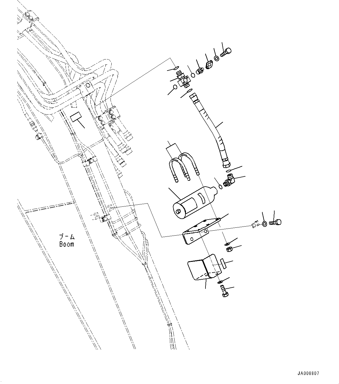 Схема запчастей Komatsu PC138US-8 - ПЕРЕХОДНИК ДЛЯ МОЛОТА (№-) ПЕРЕХОДНИК ДЛЯ МОЛОТА