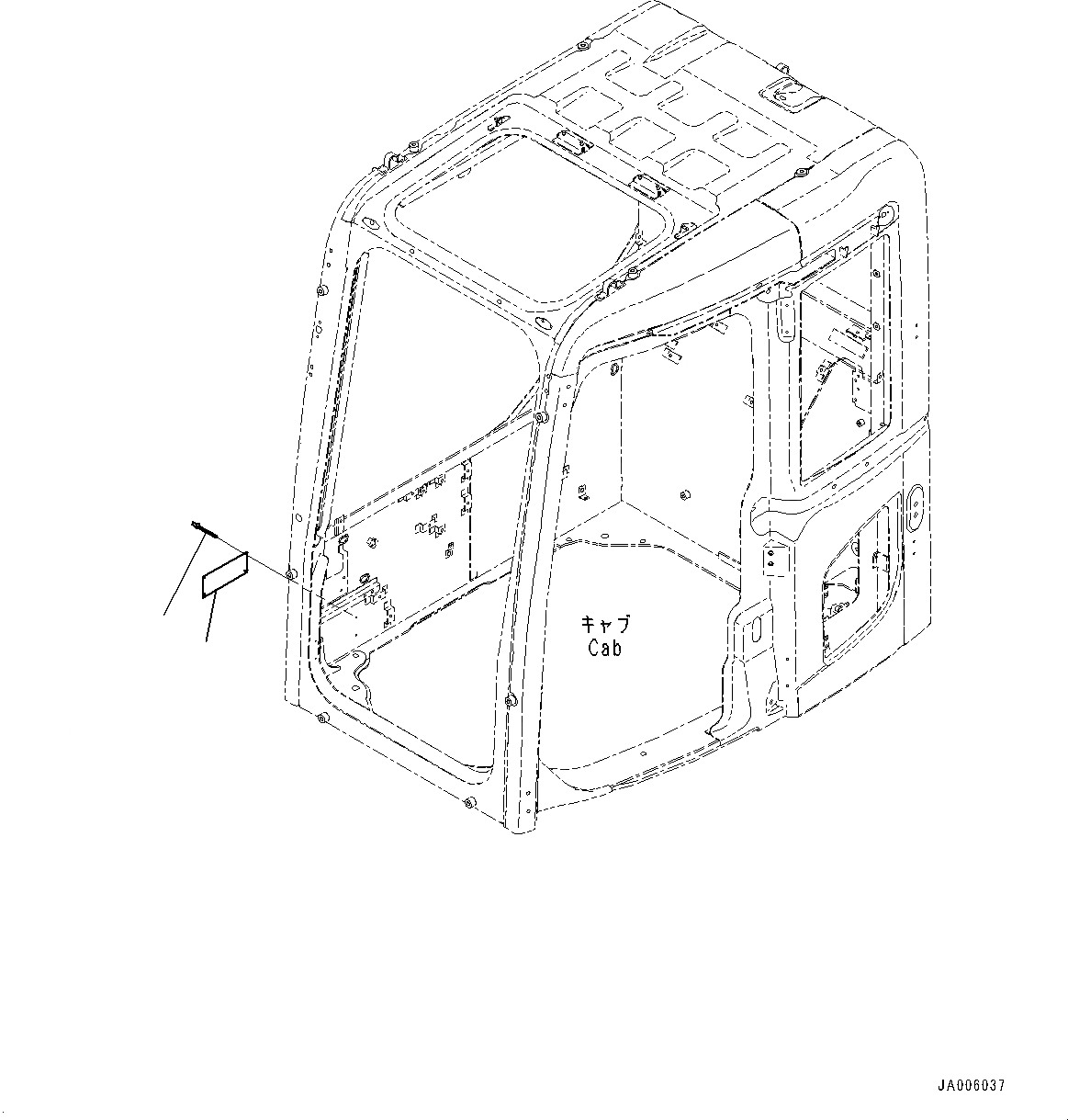 Схема запчастей Komatsu PC138US-8 - ROPS ПЛАСТИНА (№-) ROPS ПЛАСТИНА, АНГЛ.