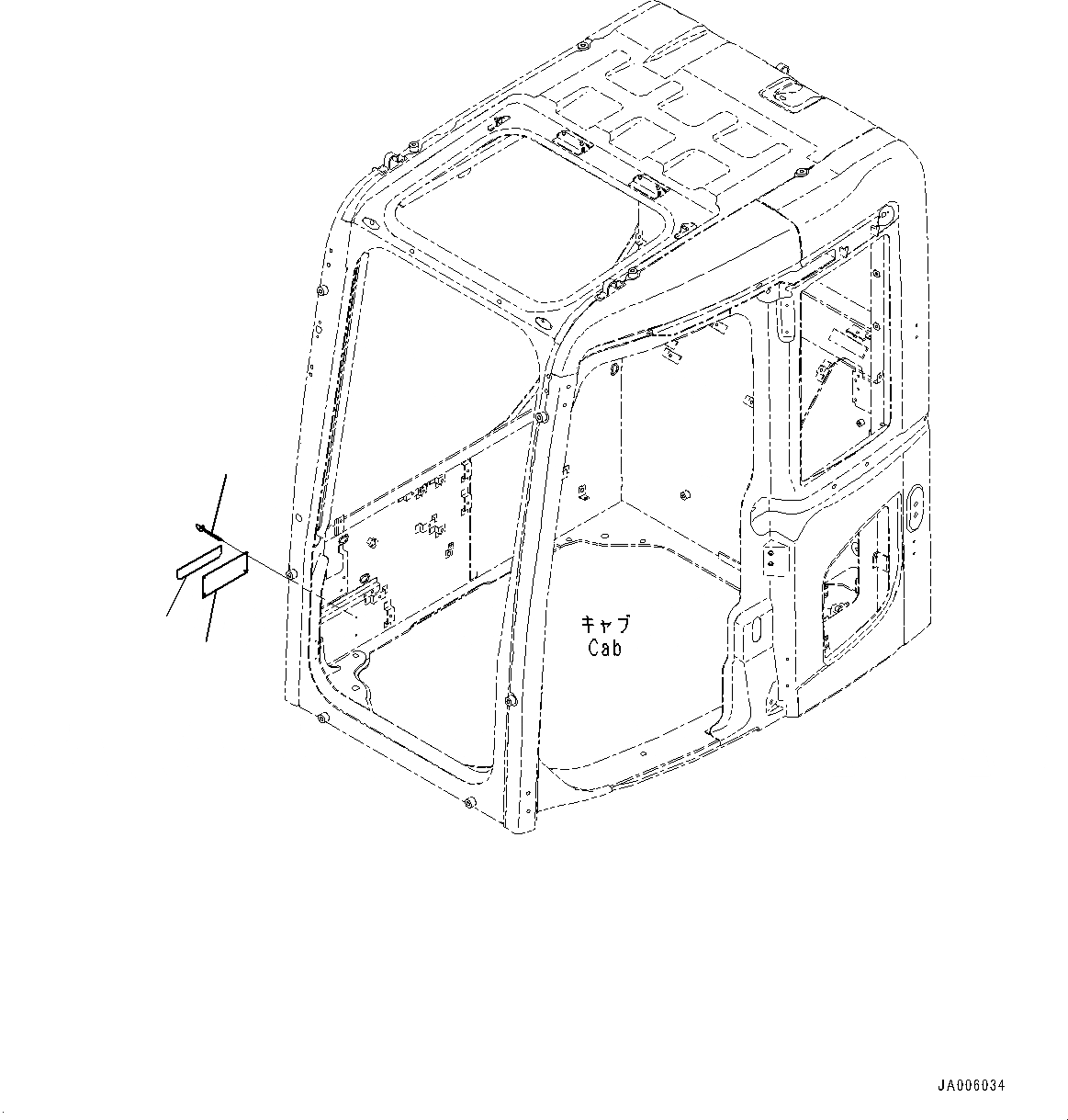 Схема запчастей Komatsu PC138US-8 - ROPS ПЛАСТИНА (№-) ROPS ПЛАСТИНА, ПОРТУГАЛ., TEXT ТИП