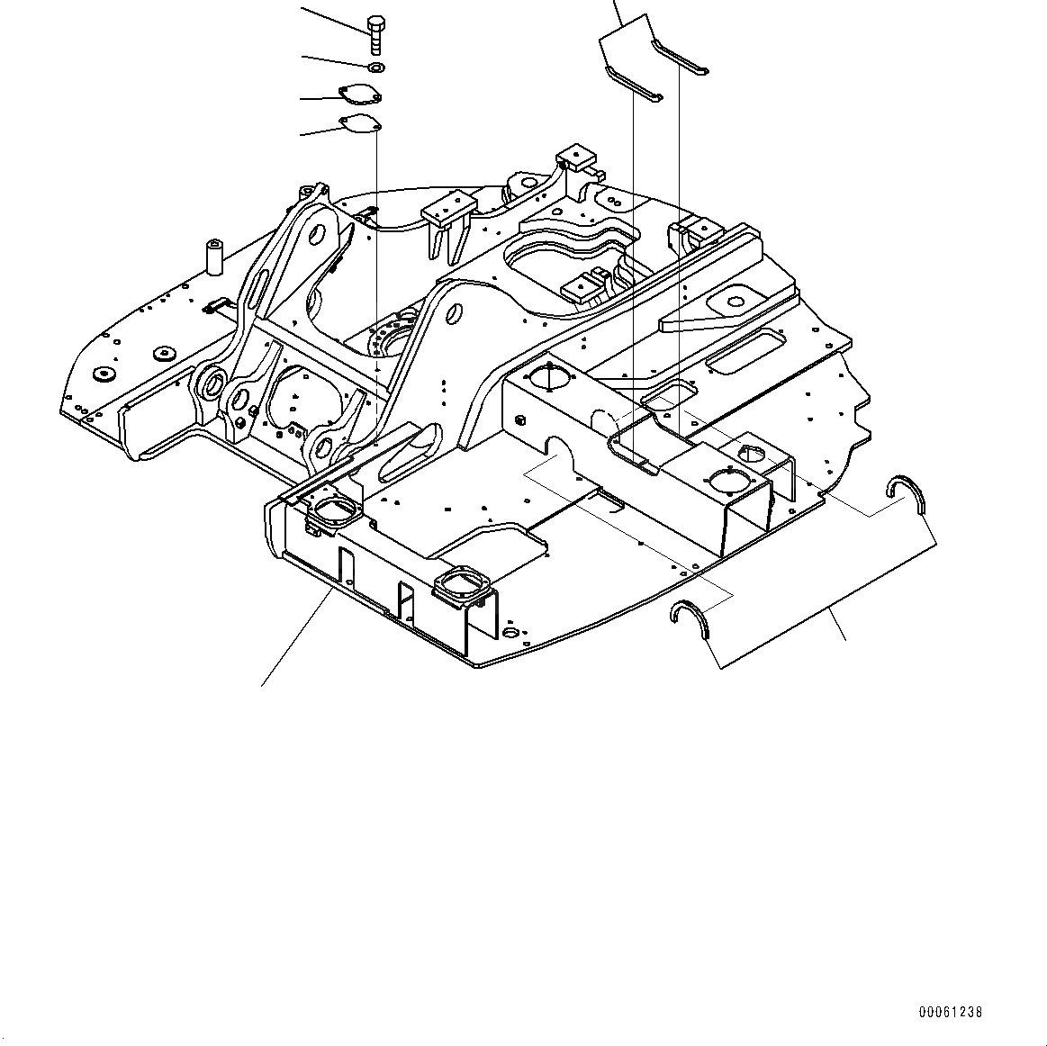 Схема запчастей Komatsu PC138US-8 - ОСНОВНАЯ РАМА (№-) ОСНОВНАЯ РАМА, С ДВОЙН. OFFSET СТРЕЛА, СТУПЕНИ