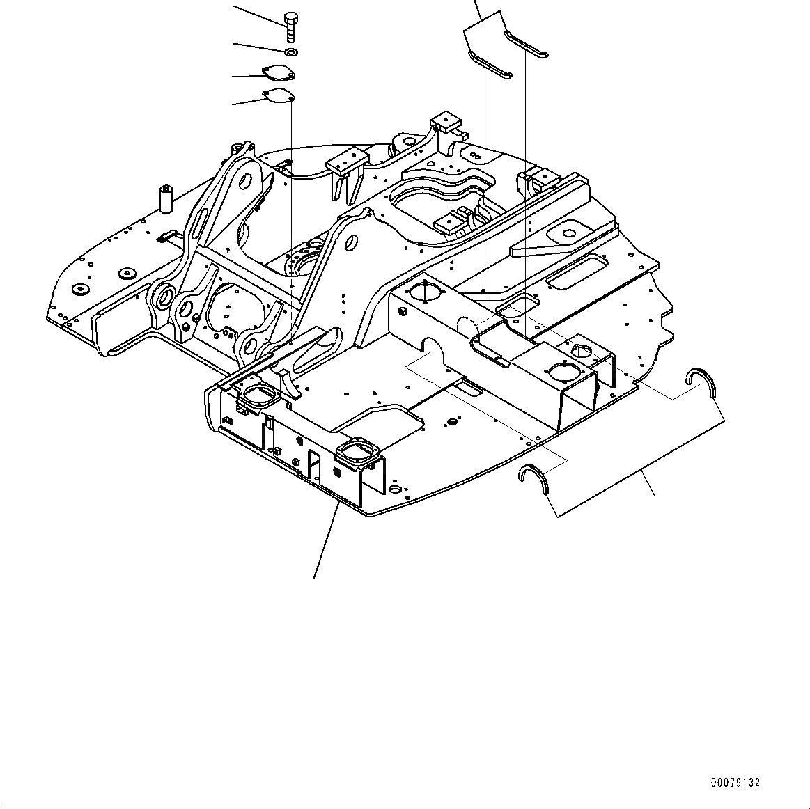 Схема запчастей Komatsu PC138US-8 - ОСНОВНАЯ РАМА (№-) ОСНОВНАЯ РАМА, С ДВОЙН. OFFSET СТРЕЛА, СТУПЕНИ, ЕС СТУПЕНИ СПЕЦ-Я.