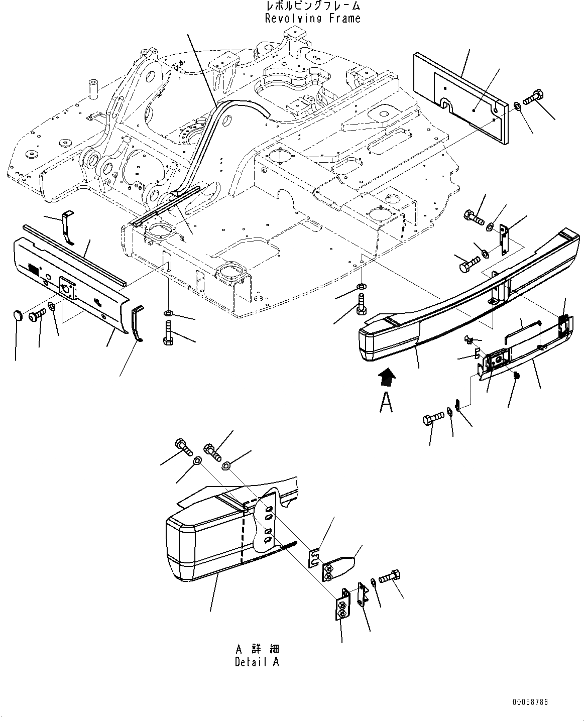 Схема запчастей Komatsu PC138US-8 - ЛЕВ. COVER, ОСНОВНАЯ РАМА КРЫШКА(№-) ЛЕВ. COVER, ЕС ARRANGEMENT