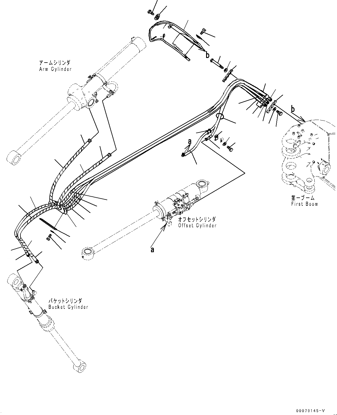 Схема запчастей Komatsu PC138US-8 - СТРЕЛА, ГИДРОЛИНИЯ (/) (№-) СТРЕЛА, С KUK OFFSET СТРЕЛА