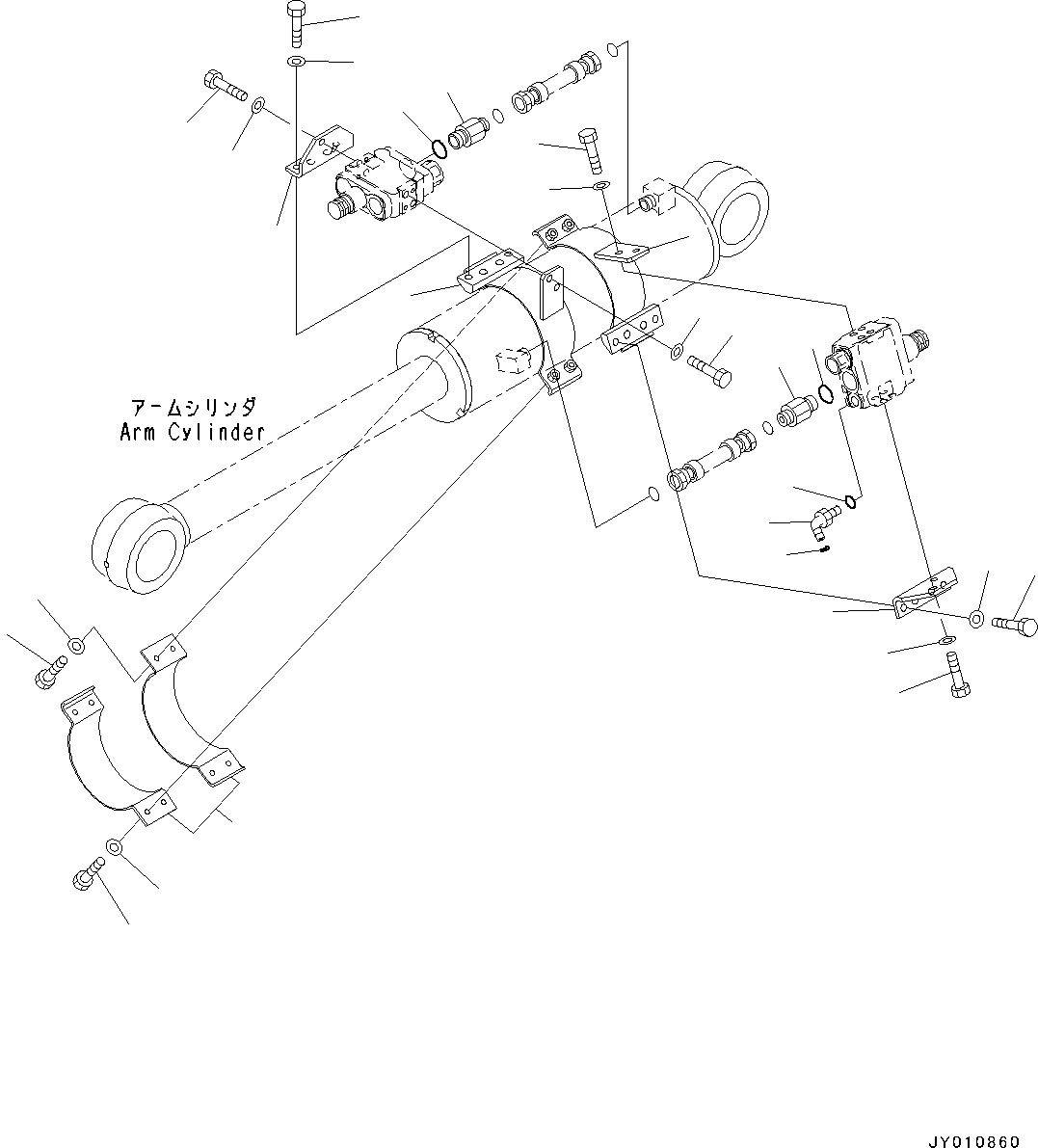 Схема запчастей Komatsu PC138US-8 - OFFSET ЦИЛИНДР, КОРПУС (№-) OFFSET ЦИЛИНДР