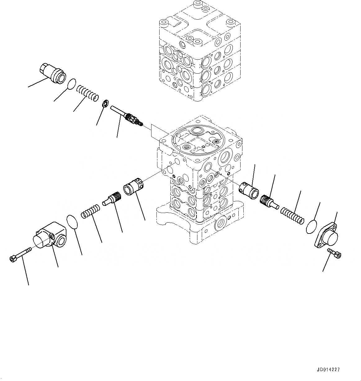 Схема запчастей Komatsu PC138USLC-8 - УПРАВЛЯЮЩ. КЛАПАН, ВНУТР. ЧАСТИ (7/) (№-) УПРАВЛЯЮЩ. КЛАПАН, БЕЗ ОТВАЛ, -ДОПОЛН. АКТУАТОР ТРУБЫ, АККУМУЛЯТОР