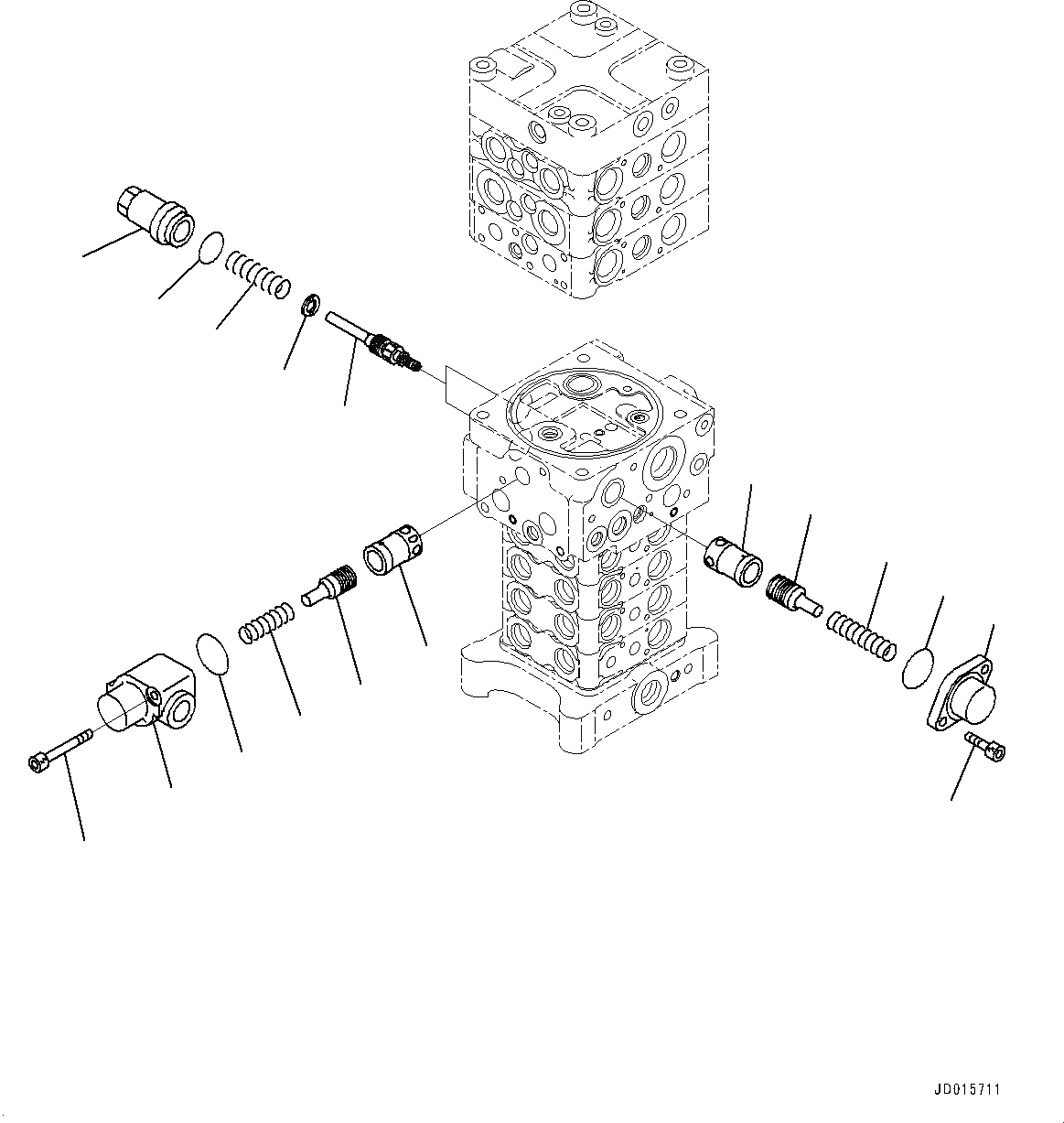 Схема запчастей Komatsu PC138USLC-8 - УПРАВЛЯЮЩ. КЛАПАН, ВНУТР. ЧАСТИ (7/) (№-) УПРАВЛЯЮЩ. КЛАПАН, С ОТВАЛ, БЕЗ -ДОПОЛН. АКТУАТОР ТРУБЫ, АККУМУЛЯТОР