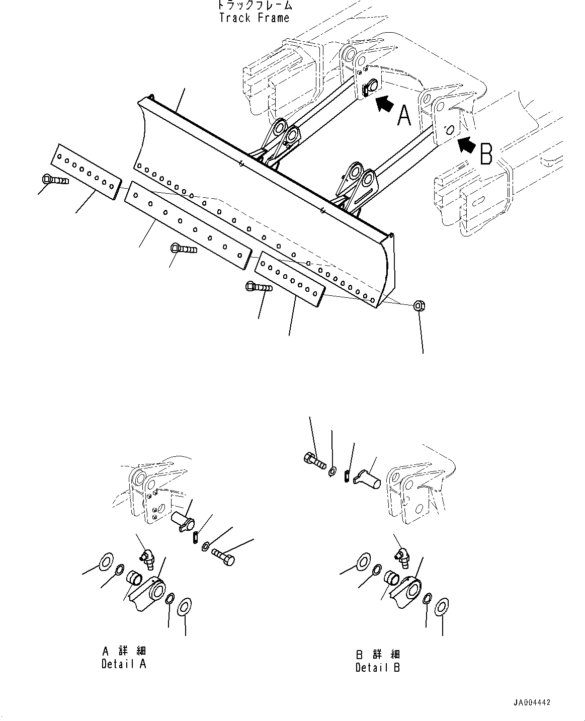 Схема запчастей Komatsu PC138USLC-8 - ОТВАЛ, (№-) ОТВАЛ, 8MM, УСИЛ.ENED ТИП