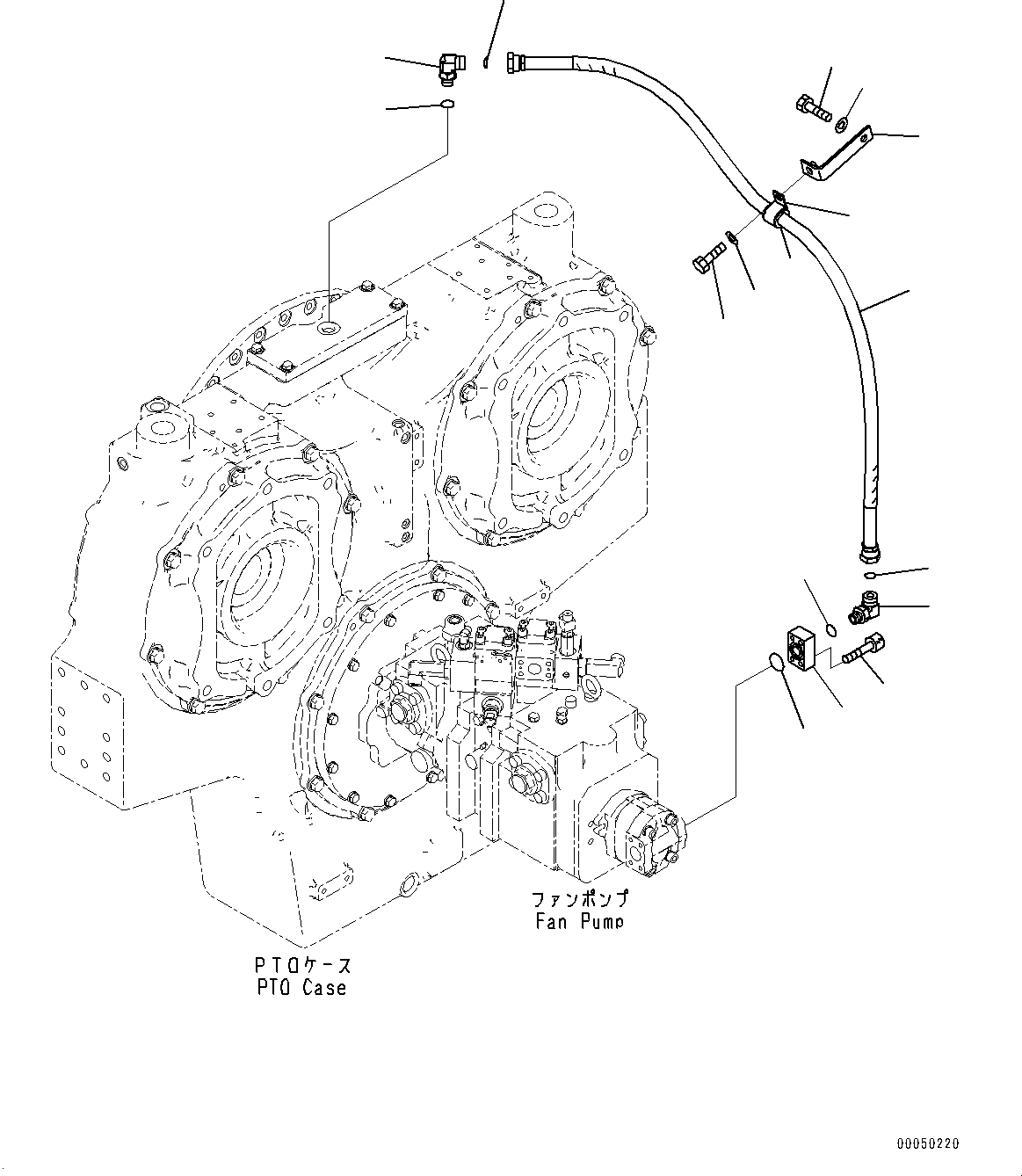 Схема запчастей Komatsu PC2000-8 - POWER TAKEOFF, ПОДАЮЩ. ТРУБЫ (№9-) POWER TAKEOFF, БЕЗ SERVICE ЦЕНТР., СМАЗ. ОТСЕКАЮЩ. КЛАПАН