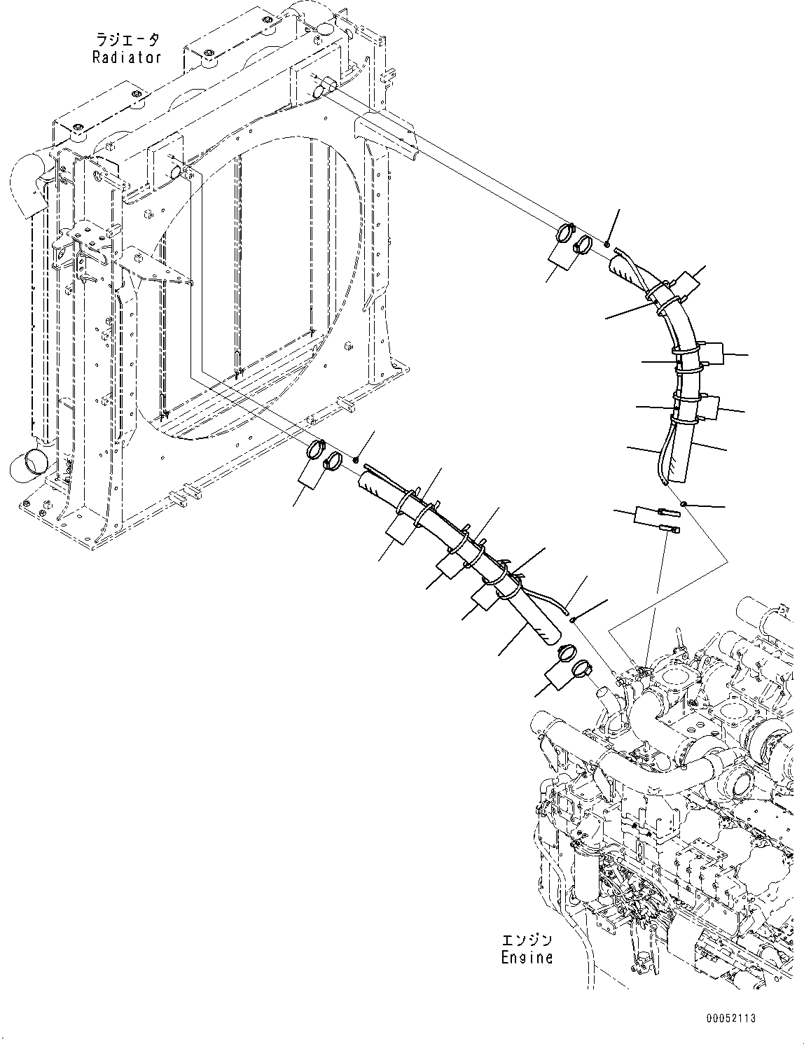 Схема запчастей Komatsu PC2000-8 - СИСТЕМА ОХЛАЖДЕНИЯ, СИСТЕМА ТРУБ РАДИАТОРА (/) (№9-) СИСТЕМА ОХЛАЖДЕНИЯ, БЕЗ SERVICE ЦЕНТР., СМАЗ. ОТСЕКАЮЩ. КЛАПАН