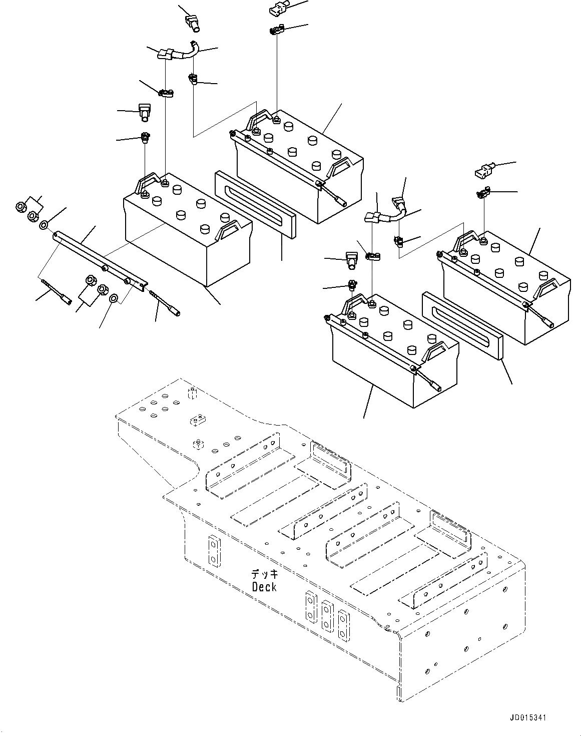 Схема запчастей Komatsu PC2000-8 - АККУМУЛЯТОР (№9-) АККУМУЛЯТОР