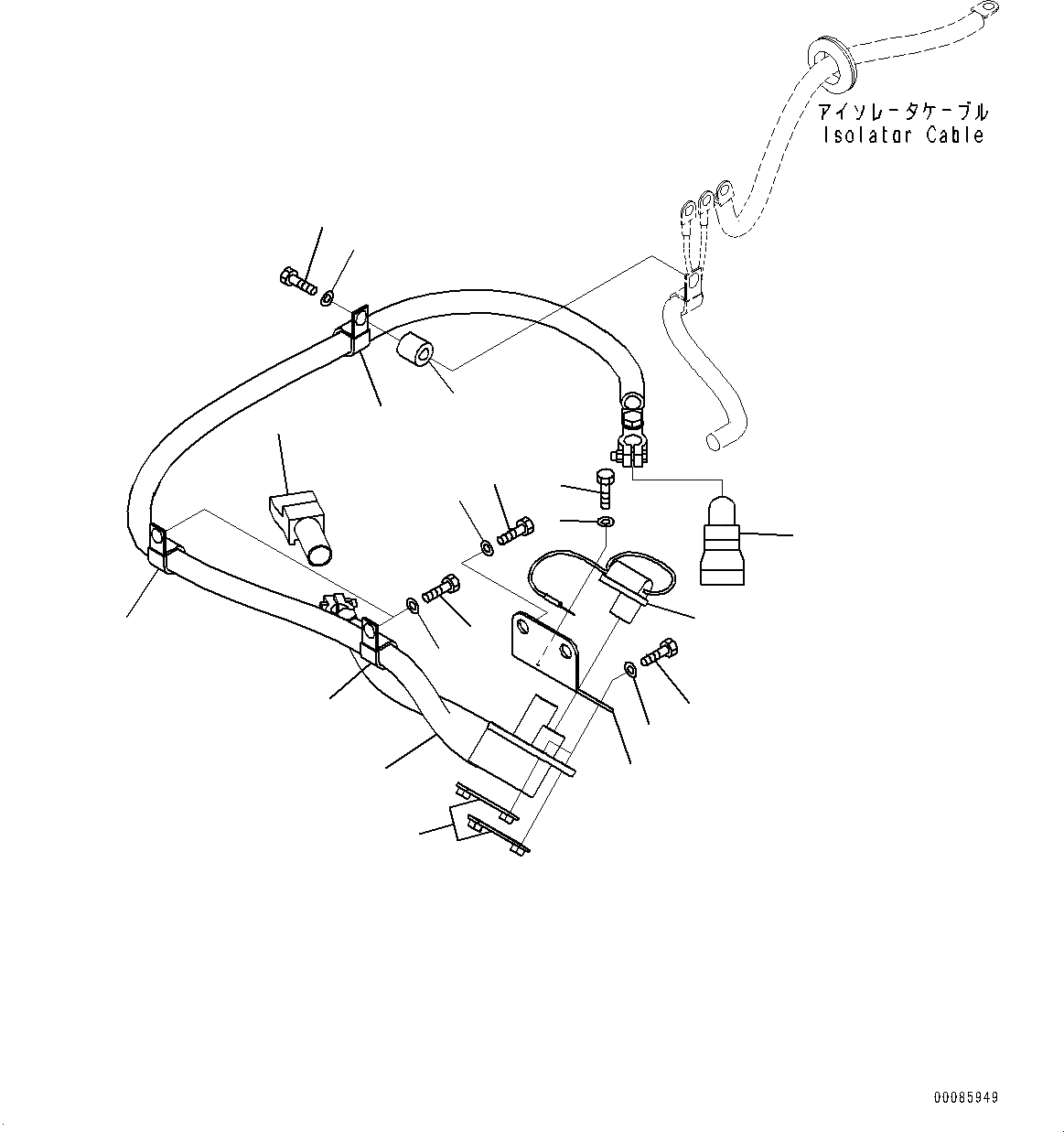 Схема запчастей Komatsu PC2000-8 - ЭЛЕКТРИКА, КАБИНА, JUMP START RECEPTACLE (№9-) ЭЛЕКТРИКА, ВЫС. INTENSITY DISПОДАЧА(HID) ОСВЕЩЕНИЕ, ЛЕСТНИЦА, С ИЗОЛЯТОР АККУМУЛЯТОРОВ, JUMP START RECEPTACLE