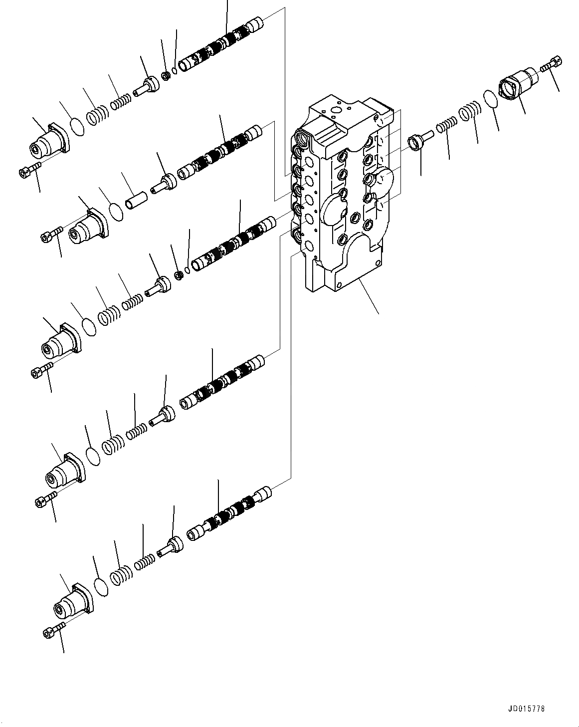 Схема запчастей Komatsu PC2000-8 - УПРАВЛЯЮЩ. КЛАПАН, ВНУТР. ЧАСТИ, ПОНИЖАЮЩ. ПЕРЕДАЧА (/9) (№-) УПРАВЛЯЮЩ. КЛАПАН, ЭКСКАВАТ.