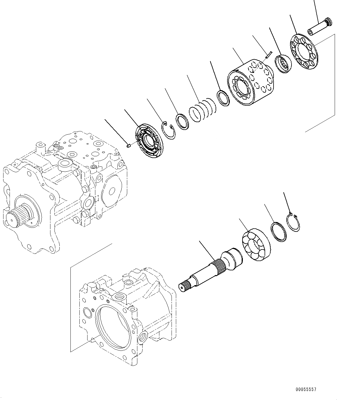 Схема запчастей Komatsu PC2000-8 - NO. НАСОС, ВНУТР. ЧАСТИ (/8) (№9-) NO. НАСОС