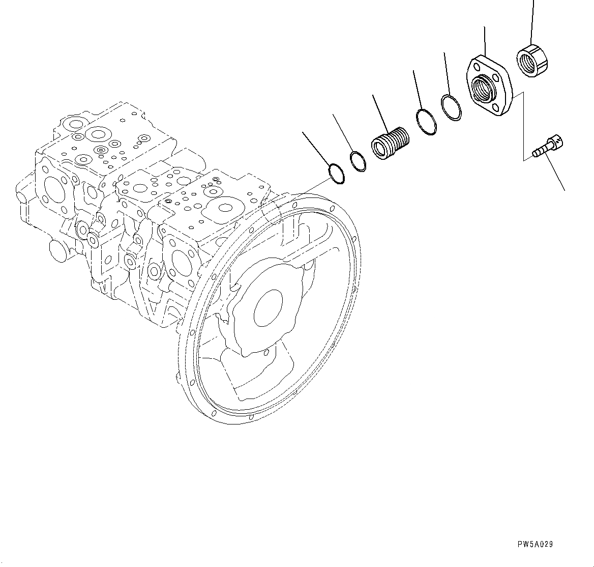 Схема запчастей Komatsu PC2000-8 - НАСОС ВЕНТИЛЯТОРА, ВНУТР. ЧАСТИ, НАСОС (/) (№9-) НАСОС ВЕНТИЛЯТОРА