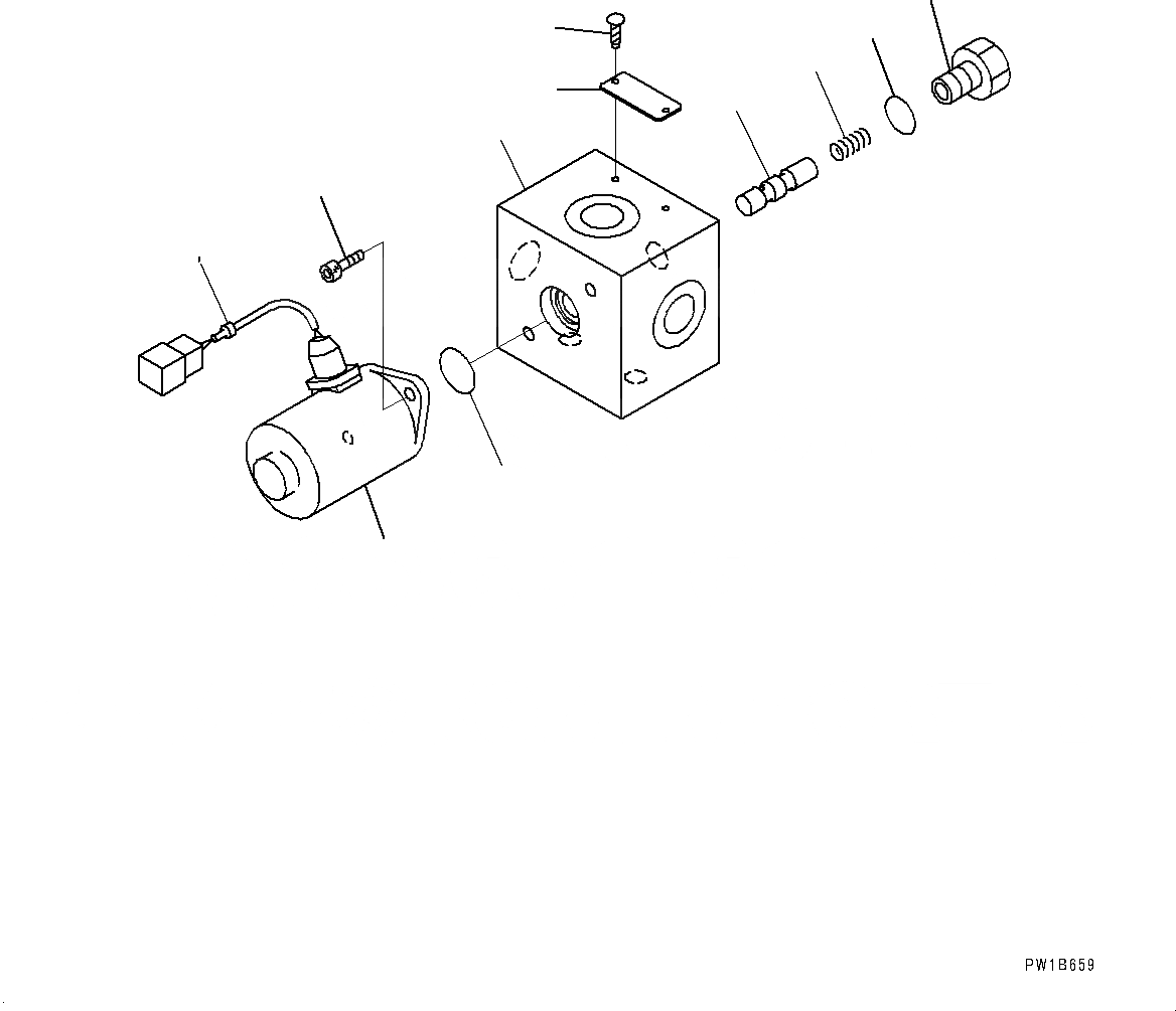 Схема запчастей Komatsu PC2000-8 - СОЛЕНОИДНЫЙ КЛАПАН, КЛАПАН (/) (№9-) СОЛЕНОИДНЫЙ КЛАПАН, ДЛЯ ПОВОРОТН.