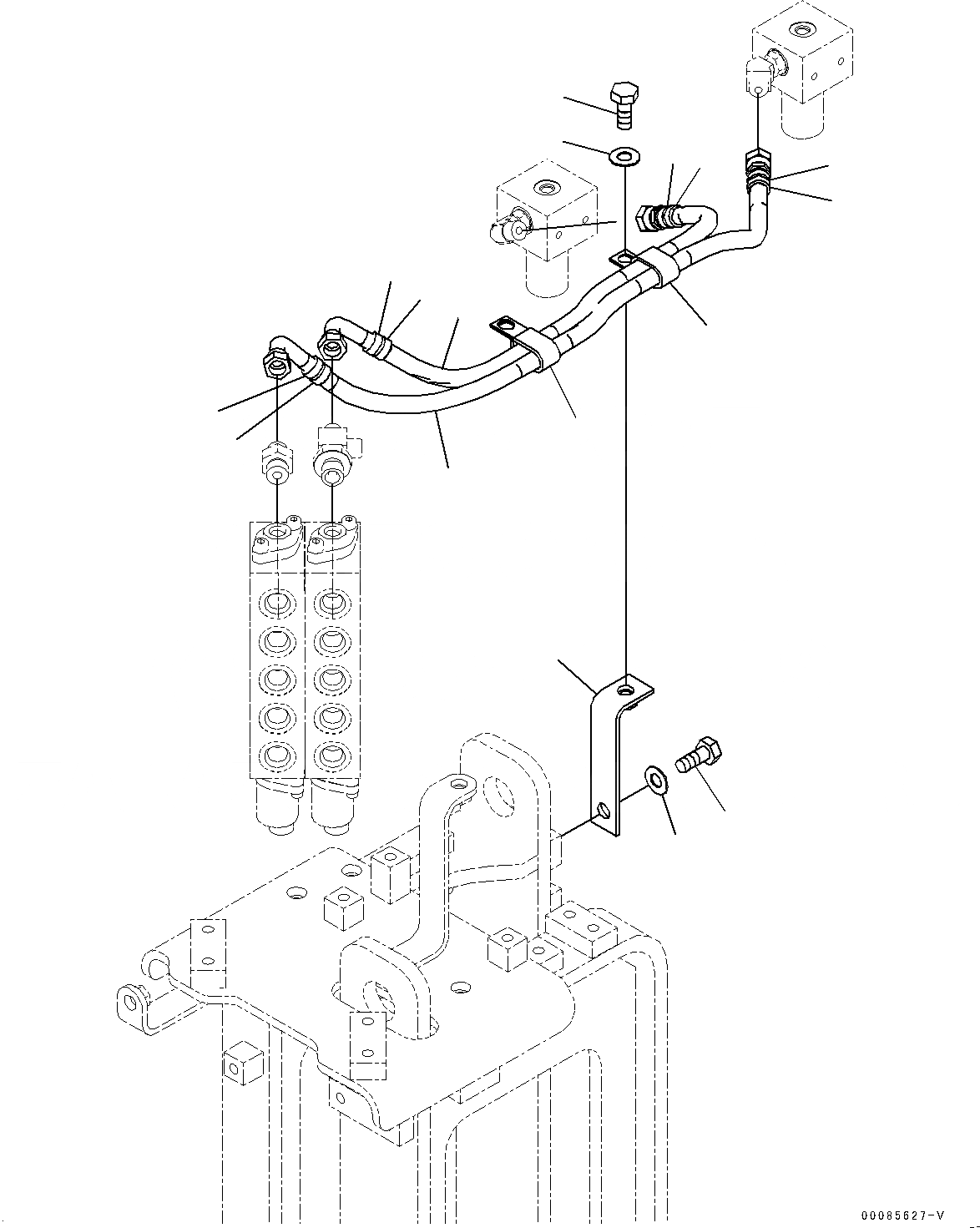 Схема запчастей Komatsu PC2000-8 - ПРОПОРЦИОНАЛЬН. PRESSURE УПРАВЛ-Е (PPC) ОСНОВН. ТРУБЫ, ШЛАНГИ (/8) (№9-) ПРОПОРЦИОНАЛЬН. PRESSURE УПРАВЛ-Е (PPC) ОСНОВН. ТРУБЫ, БЕЗ ПРЯМАЯ ЛОПАТА, НИЖН. РАЗГРУЗКА ТИП