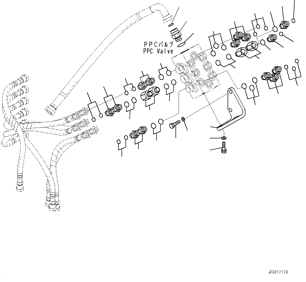 Схема запчастей Komatsu PC2000-8 - ПРОПОРЦИОНАЛЬН. PRESSURE УПРАВЛ-Е (PPC) РАБОЧ. ТРУБЫ, КЛАПАН PPCКРЕПЛЕНИЕ (/) (№9-) ПРОПОРЦИОНАЛЬН. PRESSURE УПРАВЛ-Е (PPC) РАБОЧ. ТРУБЫ