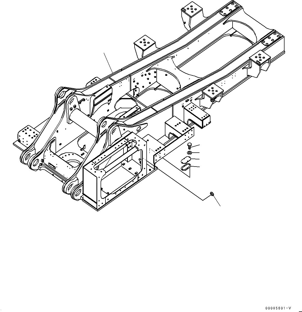 Схема запчастей Komatsu PC2000-8 - ОСНОВНАЯ РАМА (№9-) ОСНОВНАЯ РАМА