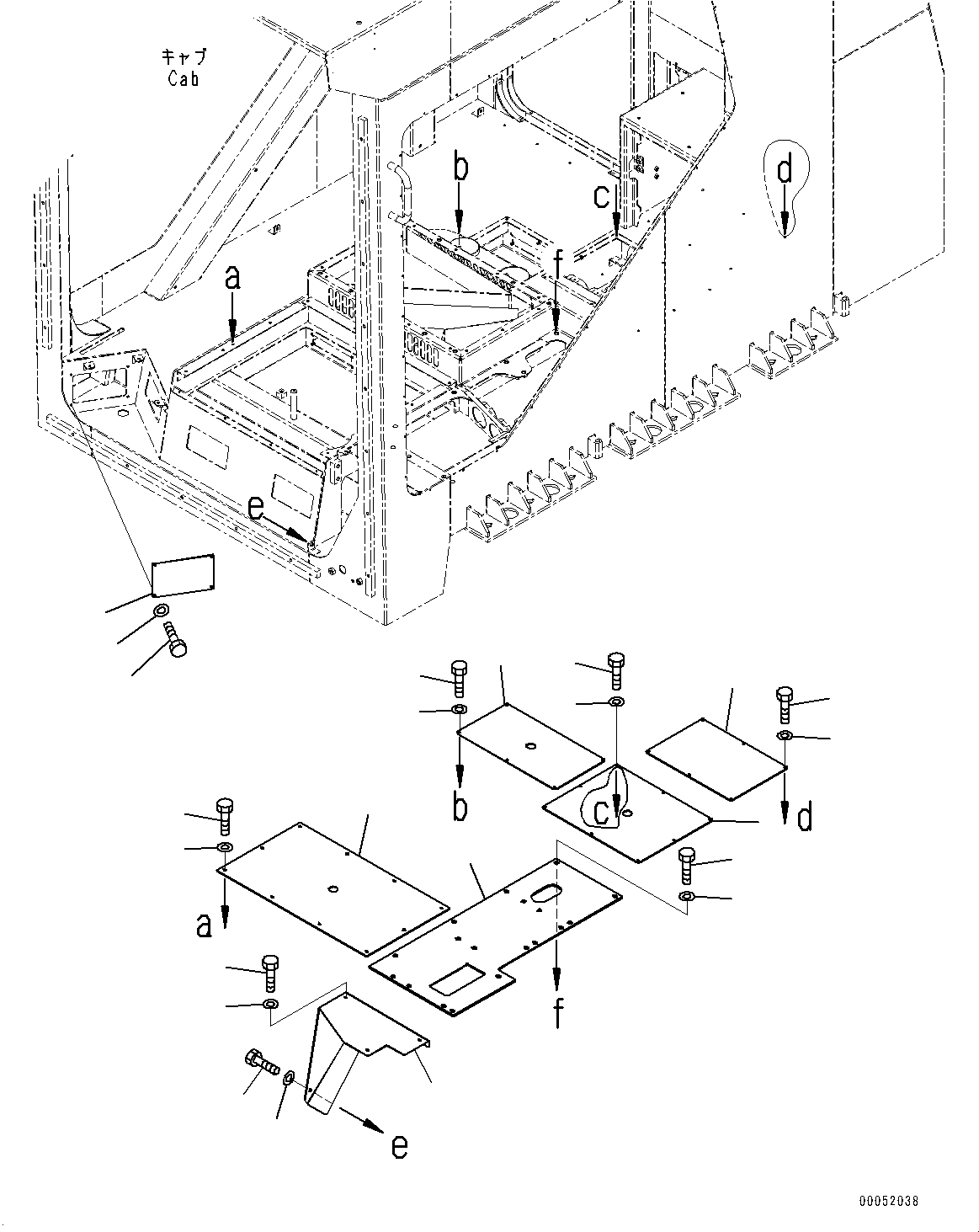 Схема запчастей Komatsu PC2000-8 - КАБИНА, ПОКРЫТИЕ ПОЛА (№9-) КАБИНА, ПРЯМАЯ ЛОПАТА, НИЖН. РАЗГРУЗКА ТИП, С AMBER COLOR WARNING МИГАЛКА, AM-FM РАДИО ДЛЯ АЗИИ, ОГНЕТУШИТЕЛЬ