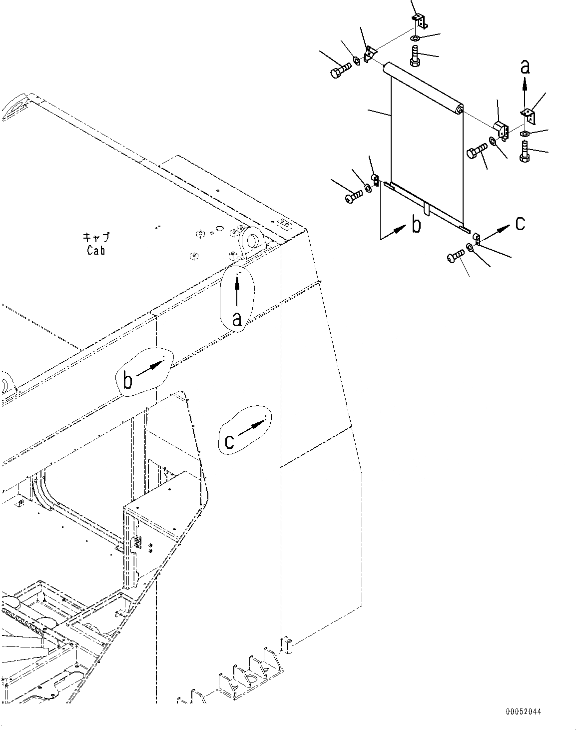 Схема запчастей Komatsu PC2000-8 - КАБИНА, CURTAIN (/) (№9-) КАБИНА, ПРЯМАЯ ЛОПАТА, НИЖН. РАЗГРУЗКА ТИП, С AM-FM РАДИО ДЛЯ АЗИИ