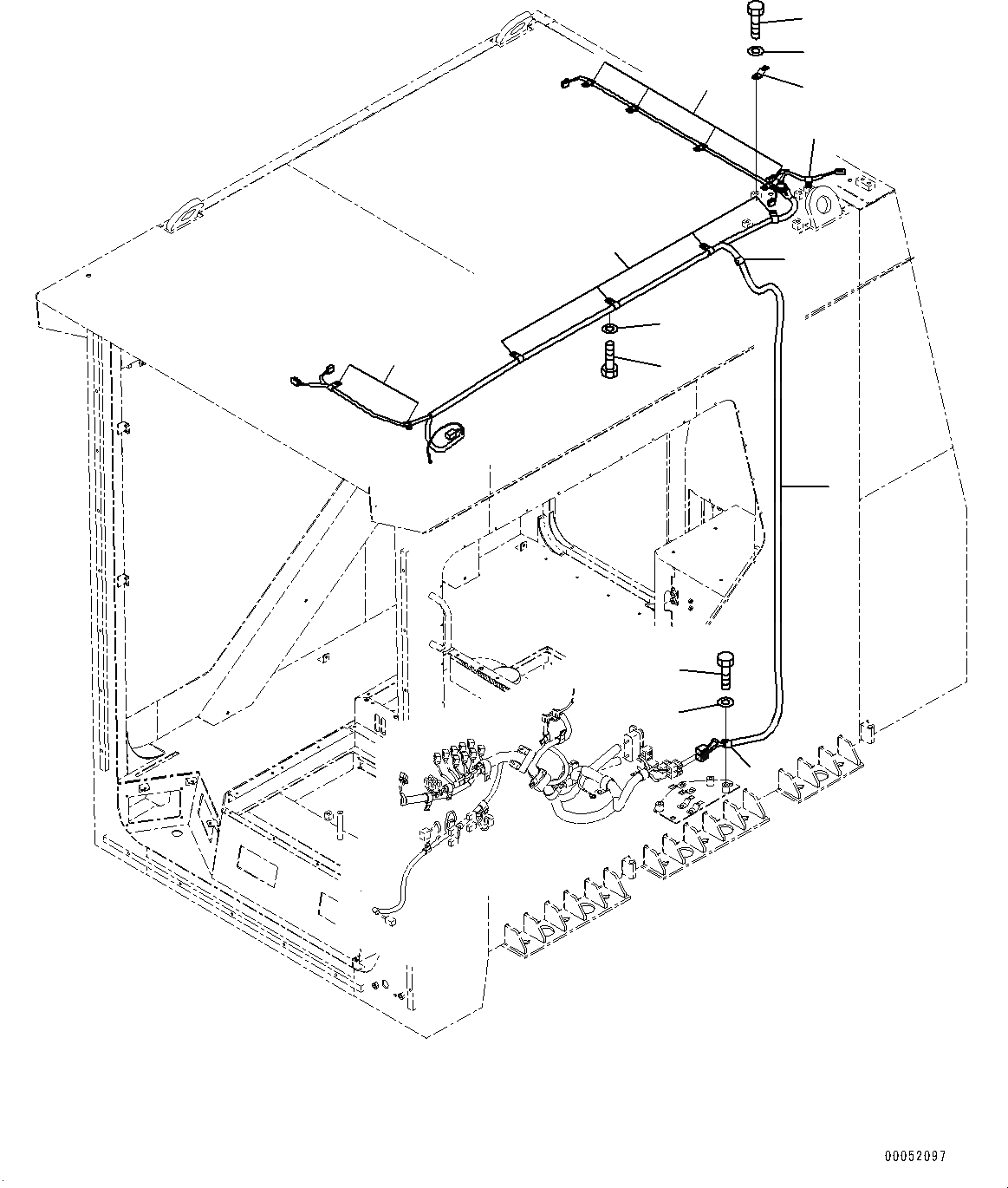 Схема запчастей Komatsu PC2000-8 - КАБИНА, ПРОВОДКА (/) (№9-) КАБИНА, ПРЯМАЯ ЛОПАТА, НИЖН. РАЗГРУЗКА ТИП, С AMBER COLOR WARNING МИГАЛКА, КАБИНА ПЕРЕДН. ПОЛН. ЗАЩИТА, AM-FM РАДИО ДЛЯ АЗИИ