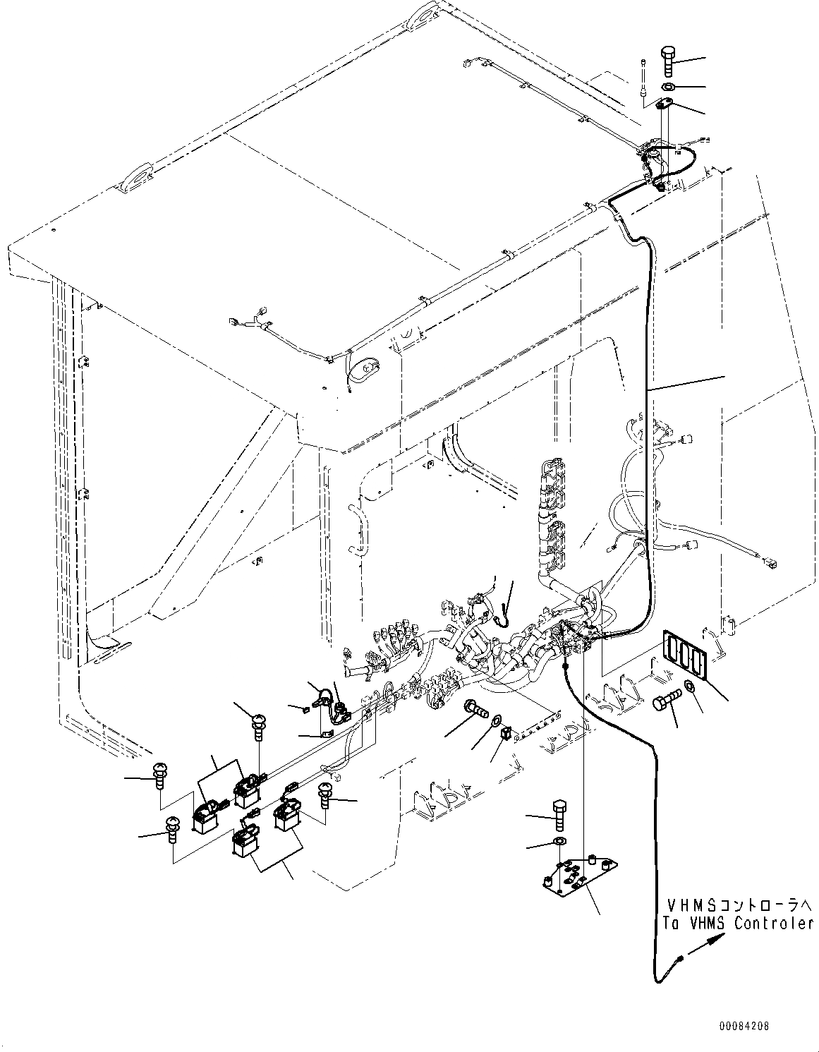 Схема запчастей Komatsu PC2000-8 - КАБИНА, BUZZER КРЫШКА(№9-) КАБИНА, ДЛЯ СЕВ. АМЕРИКИ MERCURY REGULATION