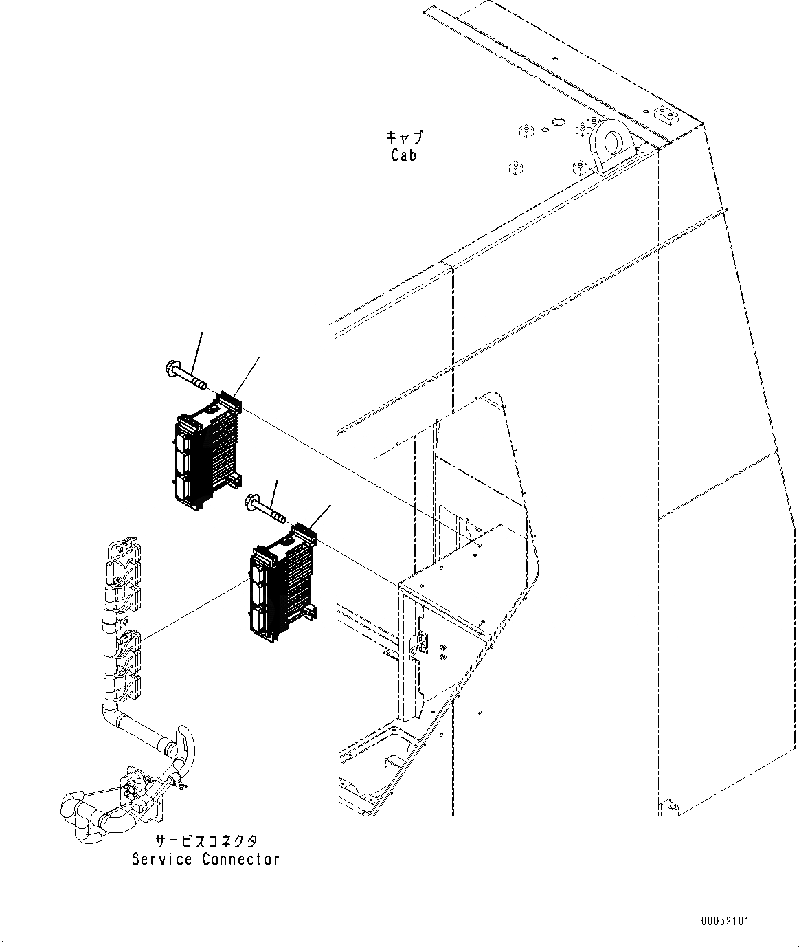 Схема запчастей Komatsu PC2000-8 - КАБИНА, КОНТРОЛЛЕР (№9-) КАБИНА, ПРЯМАЯ ЛОПАТА, НИЖН. РАЗГРУЗКА ТИП, С AM-FM РАДИО ДЛЯ АЗИИ