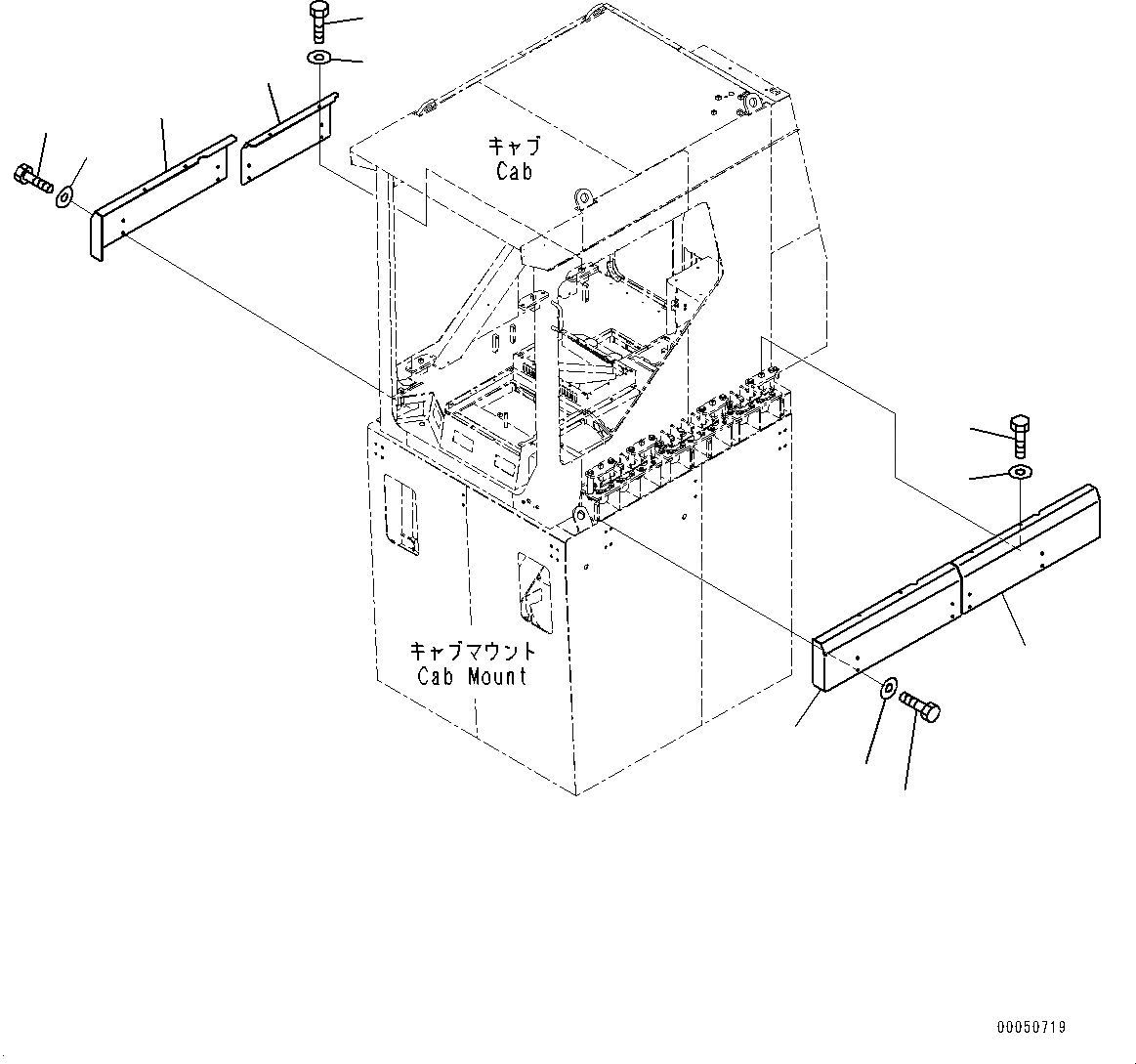 Схема запчастей Komatsu PC2000-8 - КРЕПЛЕНИЕ КАБИНЫ, КРЫШКА(№9-) КРЕПЛЕНИЕ КАБИНЫ, С ЭКСТРЕНН. ESКРЫШКАE DEVICE