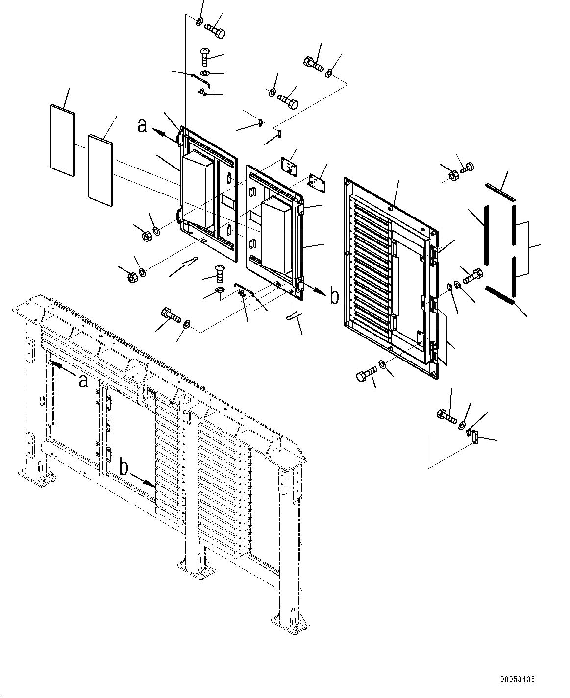 Схема запчастей Komatsu PC2000-8 - КАПОТ, COVER, ЗАДН. (/) (№9-) КАПОТ