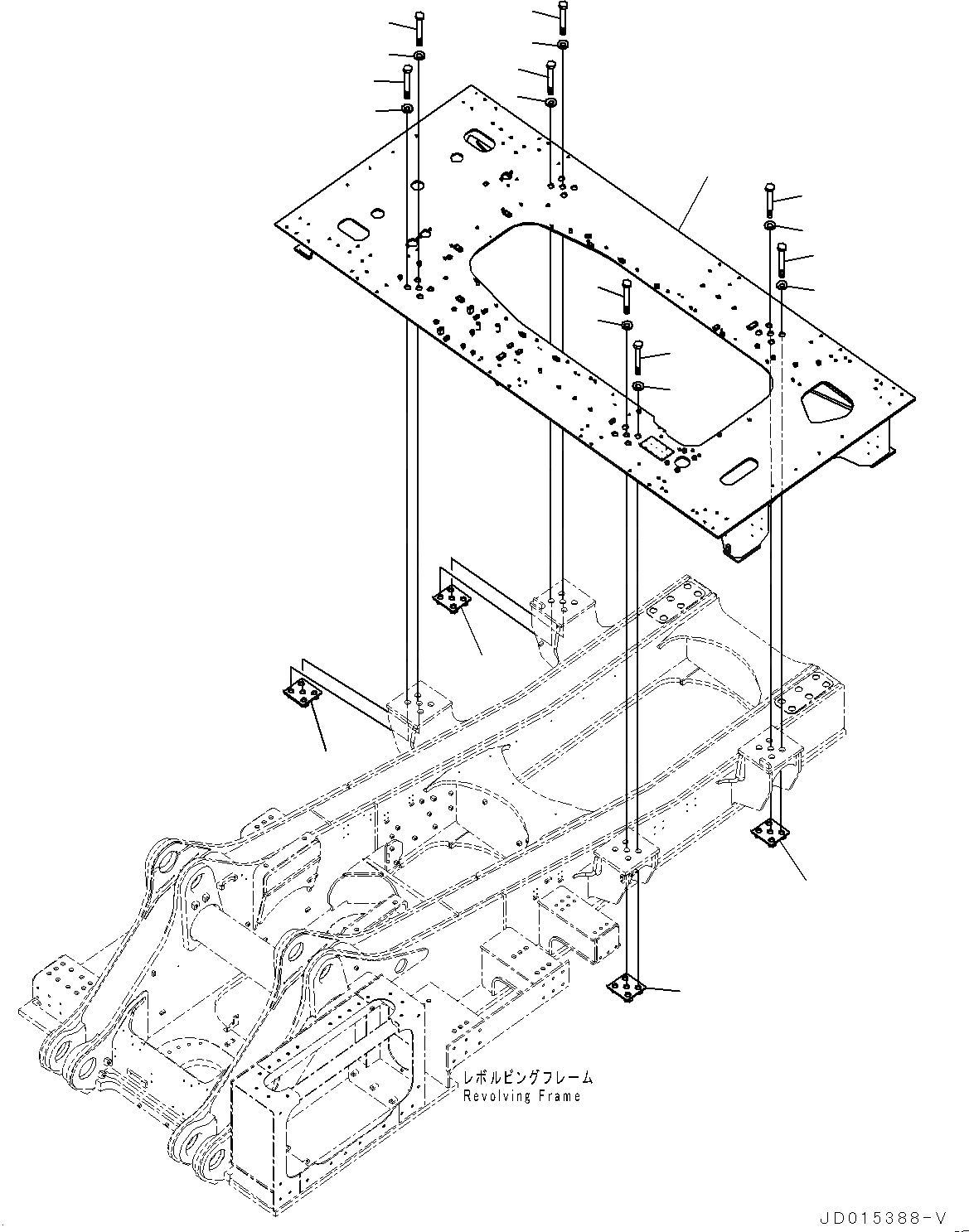 Схема запчастей Komatsu PC2000-8 - КОНТЕЙНЕР ОСНОВ. РАМА (№9-) КОНТЕЙНЕР ОСНОВ. РАМА