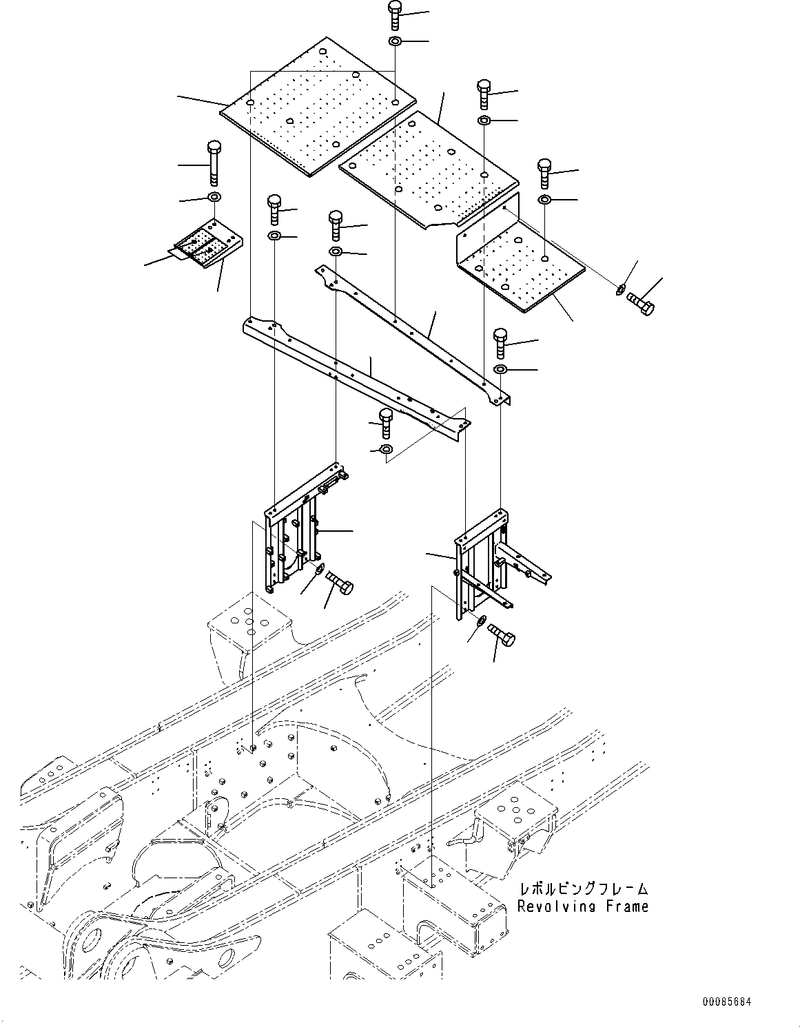 Схема запчастей Komatsu PC2000-8 - COVER, КОРПУС (/) (№9-) COVER, БЕЗ ОПЦ. COVER