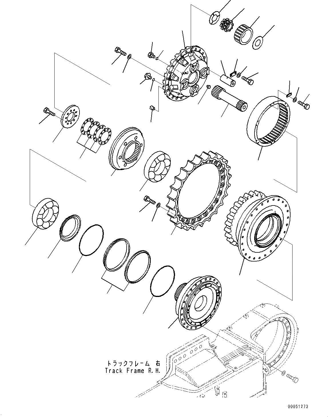 Схема запчастей Komatsu PC2000-8 - КОНЕЧНАЯ ПЕРЕДАЧА, ПРАВ. (/) (№9-) КОНЕЧНАЯ ПЕРЕДАЧА