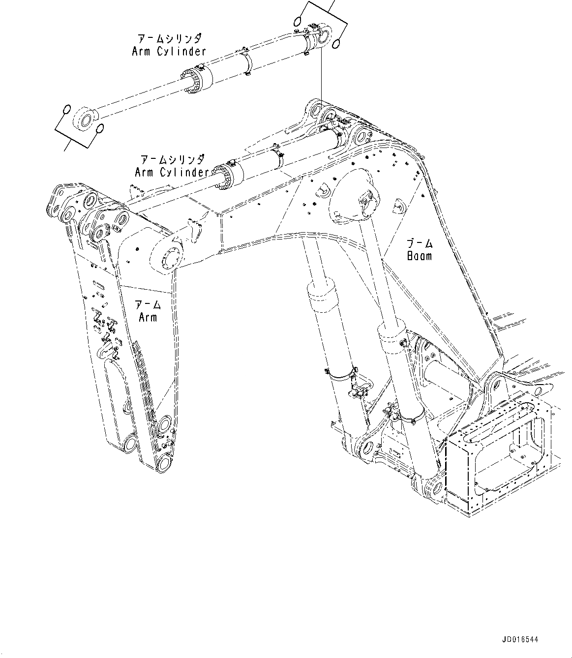 Схема запчастей Komatsu PC2000-8 - ЦИЛИНДР РУКОЯТИ, О-КОЛЬЦО (№9-) ЦИЛИНДР РУКОЯТИ