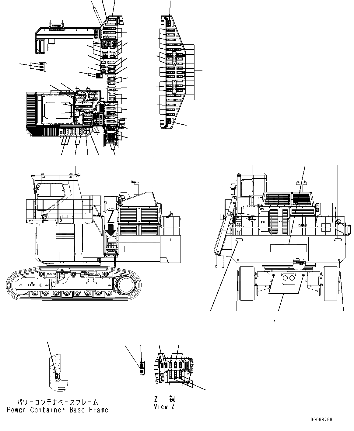 Схема запчастей Komatsu PC2000-8 - МАРКИРОВКА, ANTI SLIP (№9-9) МАРКИРОВКА, ИСПАНИЯ-АНГЛ., EC REGULATION ARRANGEMENT, ПРЯМАЯ ЛОПАТА, НИЖН. РАЗГРУЗКА ТИП