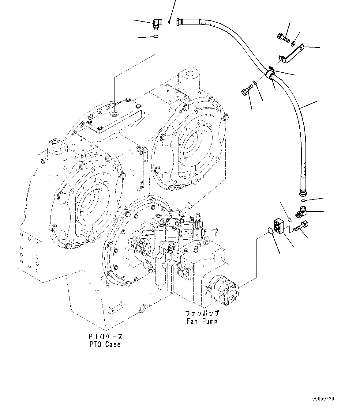 Схема запчастей Komatsu PC2000-8 - POWER TAKEOFF, ПОДАЮЩ. ТРУБЫ (№9-) POWER TAKEOFF, БЕЗ SERVICE ЦЕНТР., СМАЗ. ОТСЕКАЮЩ. КЛАПАН