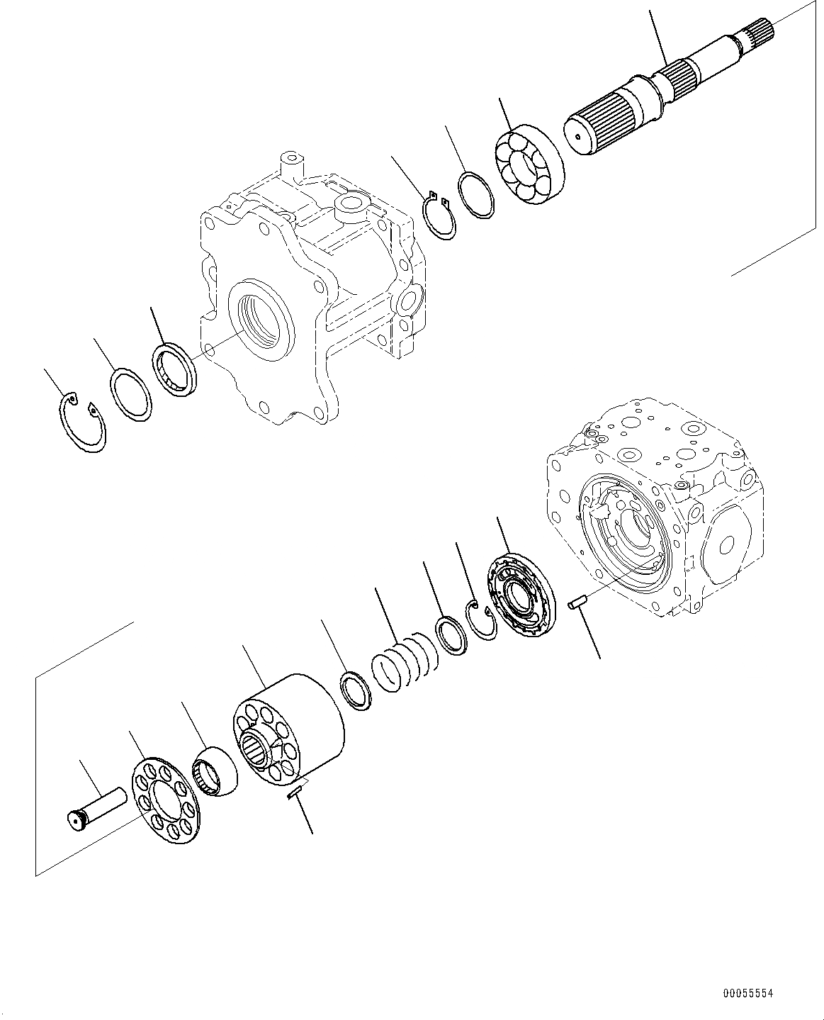 Схема запчастей Komatsu PC2000-8 - NO. НАСОС, ВНУТР. ЧАСТИ (/8) (№9-) NO. НАСОС