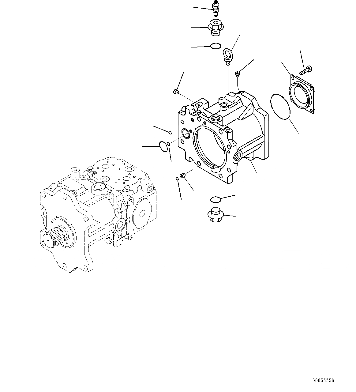 Схема запчастей Komatsu PC2000-8 - NO. НАСОС, ВНУТР. ЧАСТИ (/8) (№9-) NO. НАСОС