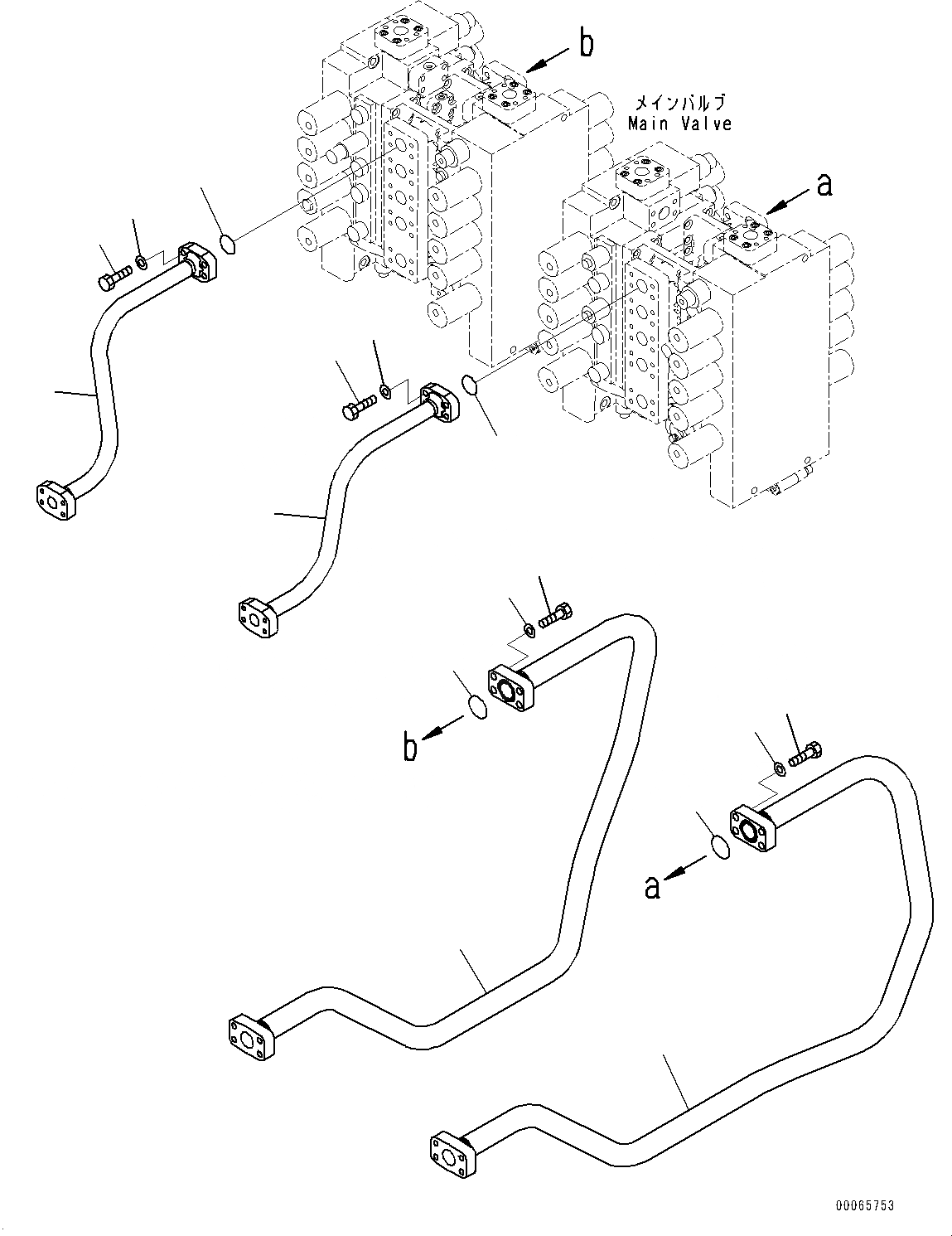 Схема запчастей Komatsu PC2000-8 - РУКОЯТЬ ТРУБЫ, ТРУБЫ (№9-) РУКОЯТЬ ТРУБЫ, ДЛЯ ПОГРУЗ.