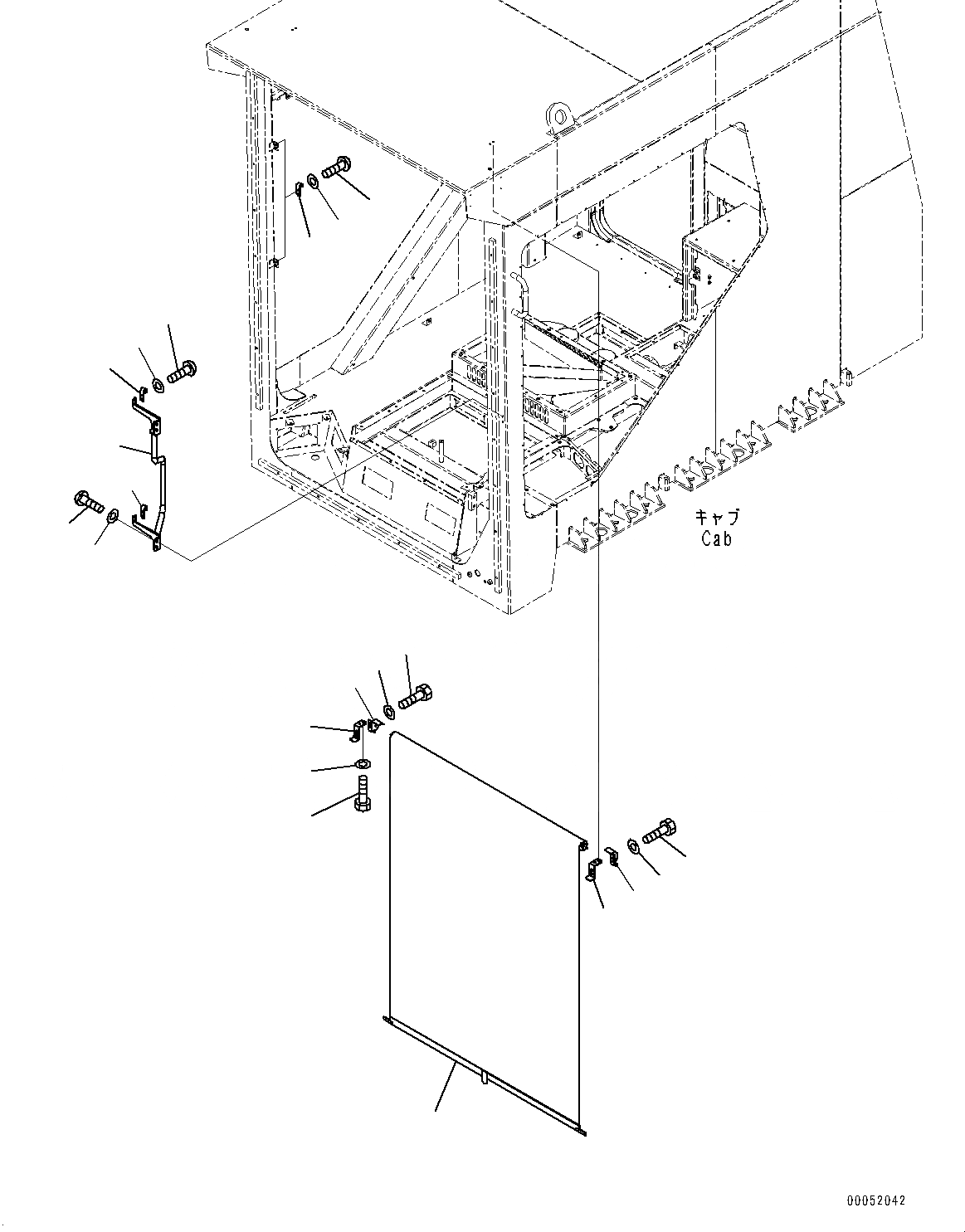 Схема запчастей Komatsu PC2000-8 - КАБИНА, CURTAIN (/) (№9-) КАБИНА, ПРЯМАЯ ЛОПАТА, НИЖН. РАЗГРУЗКА ТИП, С AMBER COLOR WARNING МИГАЛКА, КАБИНА ПЕРЕДН. ПОЛН. ЗАЩИТА, AM-FM РАДИО ДЛЯ АЗИИ, FIRE EXTINGU