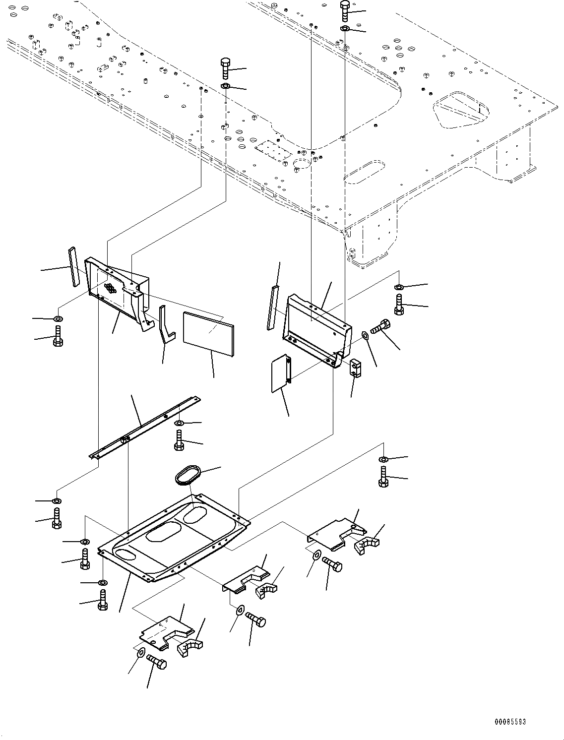 Схема запчастей Komatsu PC2000-8 - НИЖН. КРЫШКА, PTO(МЕХ-М ОТБОРА МОЩНОСТИ) SECTION (№9-) НИЖН. КРЫШКА, МОРОЗОУСТОЙЧИВ. СПЕЦИФ-Я A (- THRU DEG C)