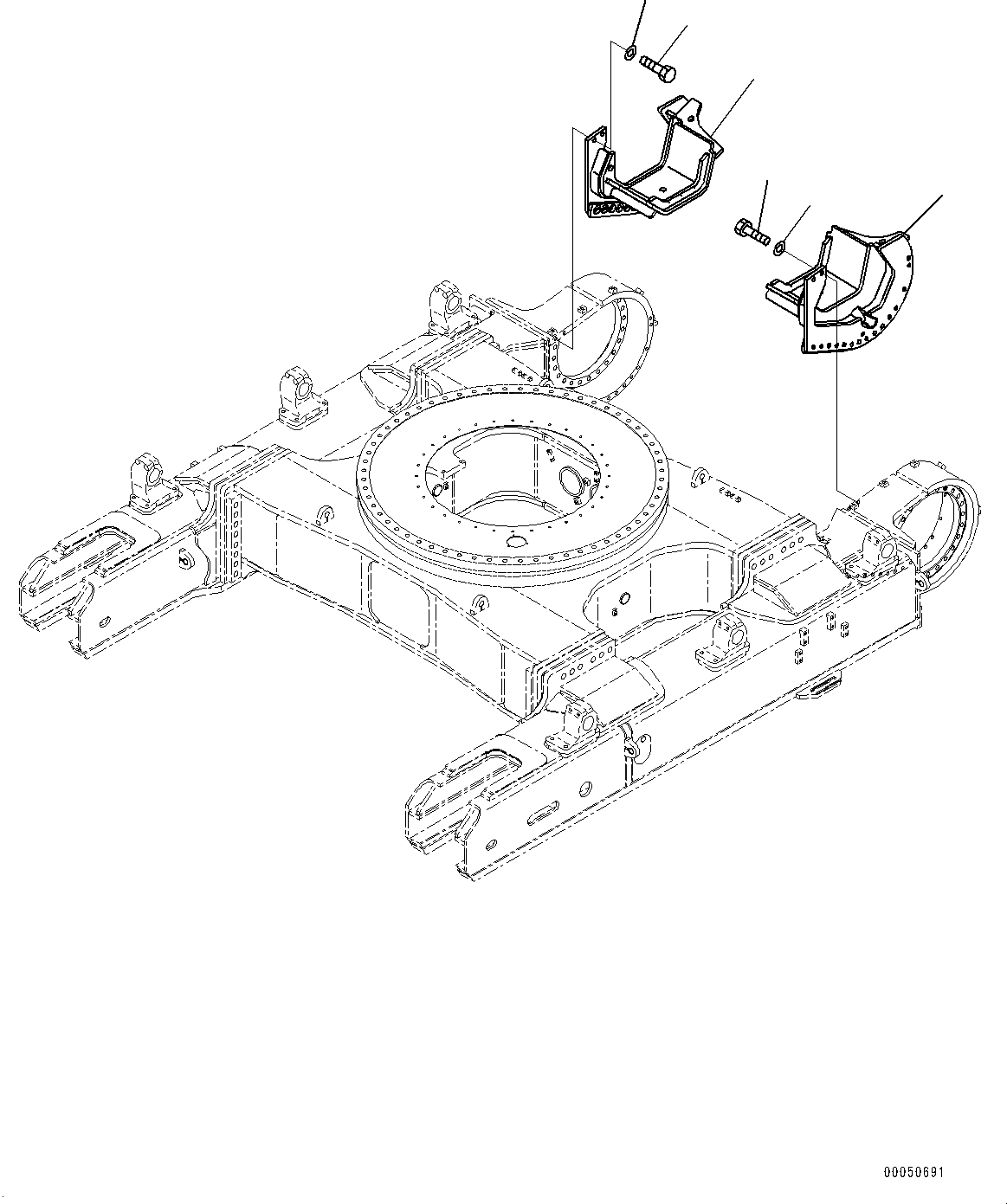 Схема запчастей Komatsu PC2000-8 - МОТОР ХОДА ЧАСТИ КОРПУСА (№9-) МОТОР ХОДА ЧАСТИ КОРПУСА