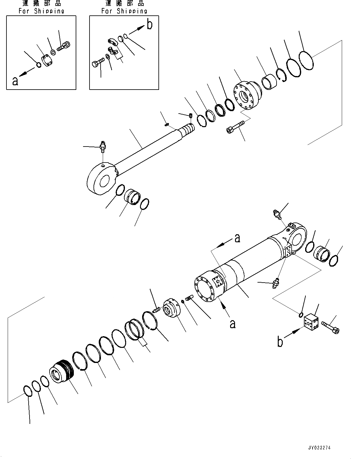 Схема запчастей Komatsu PC2000-8 - КОВШ, ГРЕЙФЕРН. ЦИЛИНДР (№9-) КОВШ