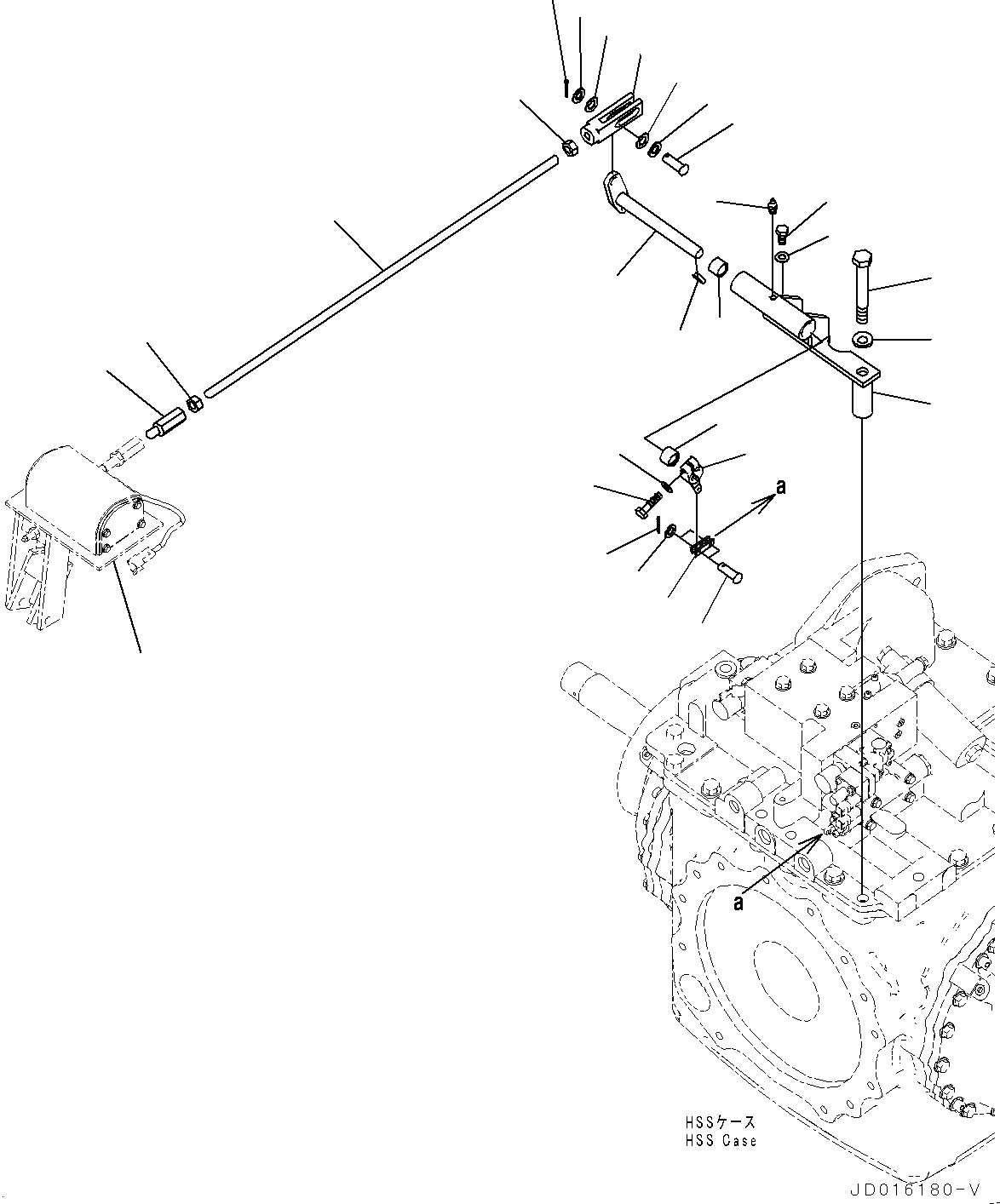 Схема запчастей Komatsu D85MS-15 - ТОРМОЗ. ROD УПРАВЛ-Е, H.S.S. ПРИВОД (№-) ТОРМОЗ. ROD УПРАВЛ-Е