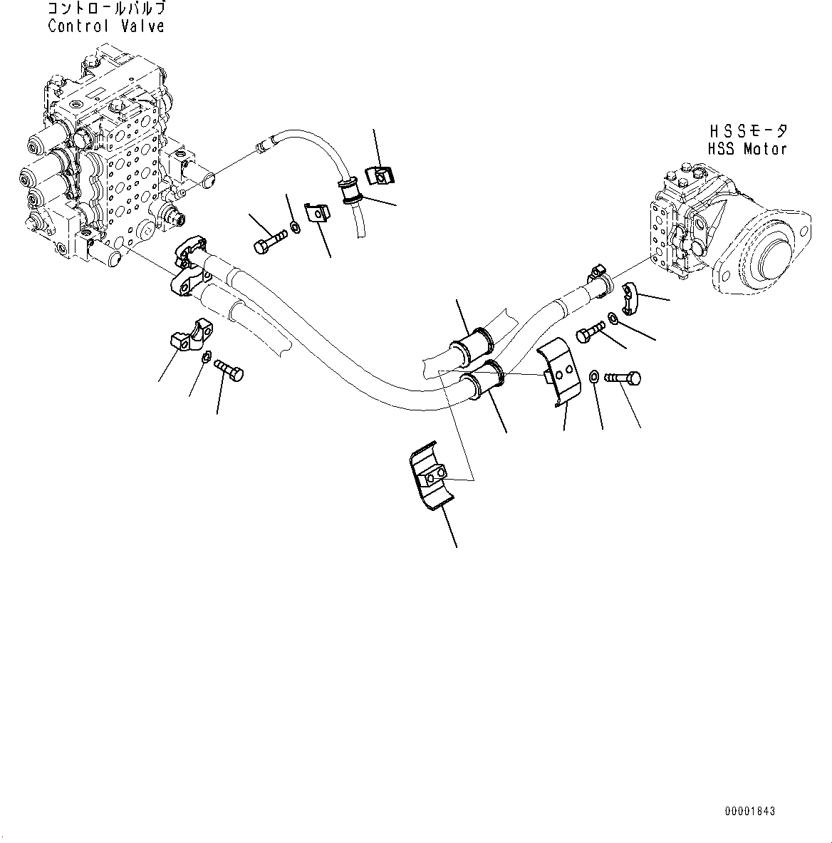 Схема запчастей Komatsu D85MS-15 - ГИДР. НАСОС. ТРУБЫ (№-) ГИДР. НАСОС. ТРУБЫ